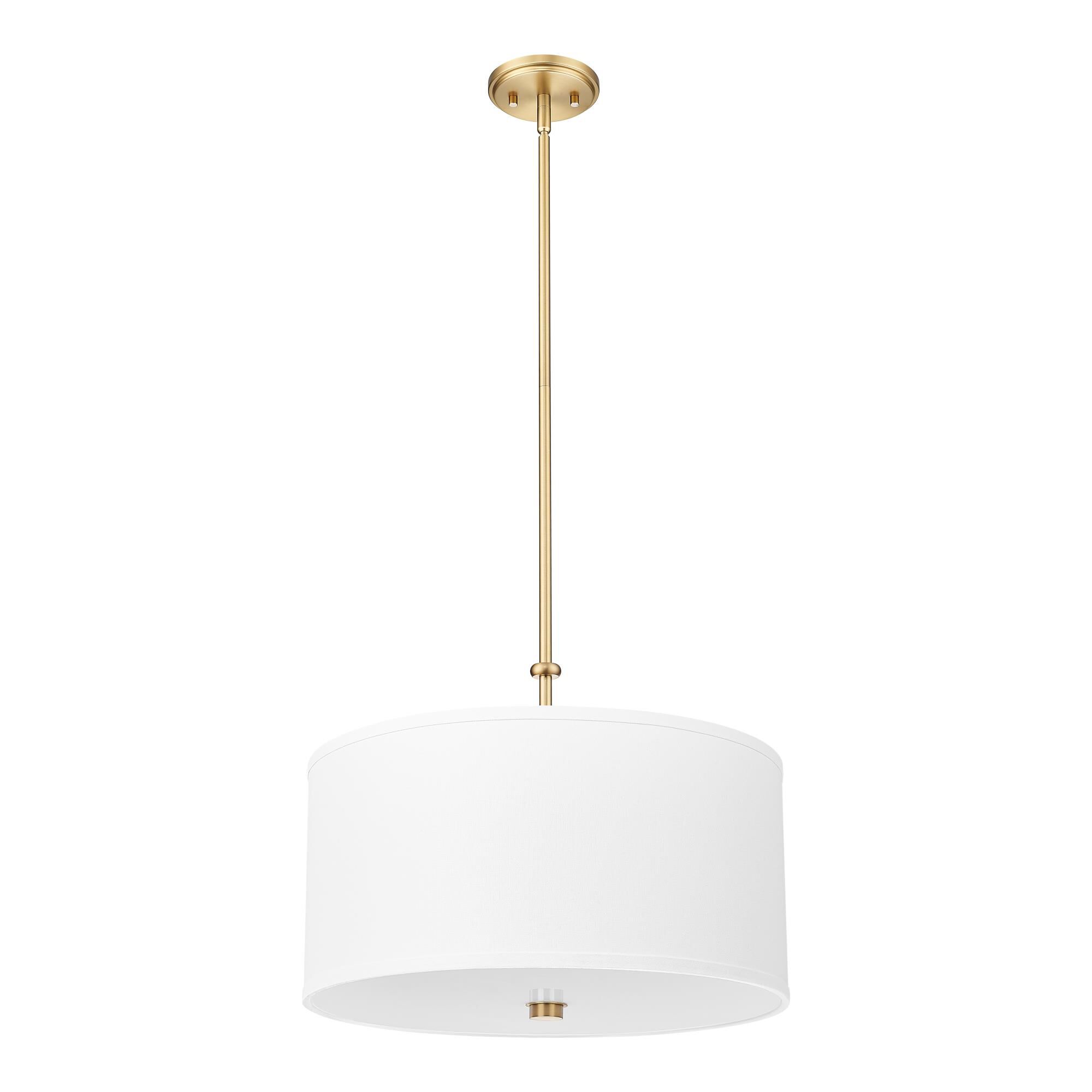 Shown in Modern Gold finish and White glass