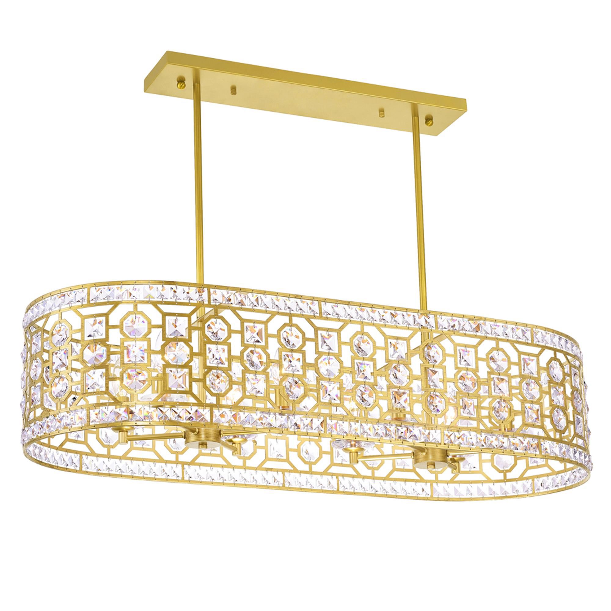 Belinda 41 Inch 8 Light Linear Suspension Light by CWI Lighting