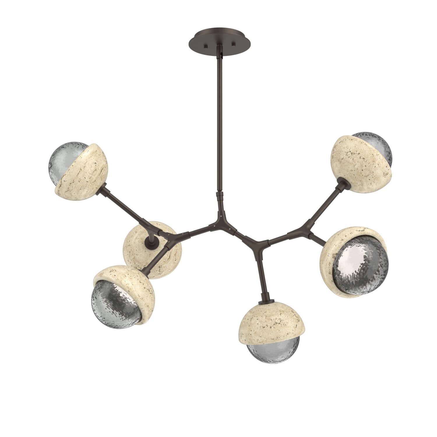 Levi Wilson Cabochon 31 Inch Linear Suspension Light by Hammerton Studio