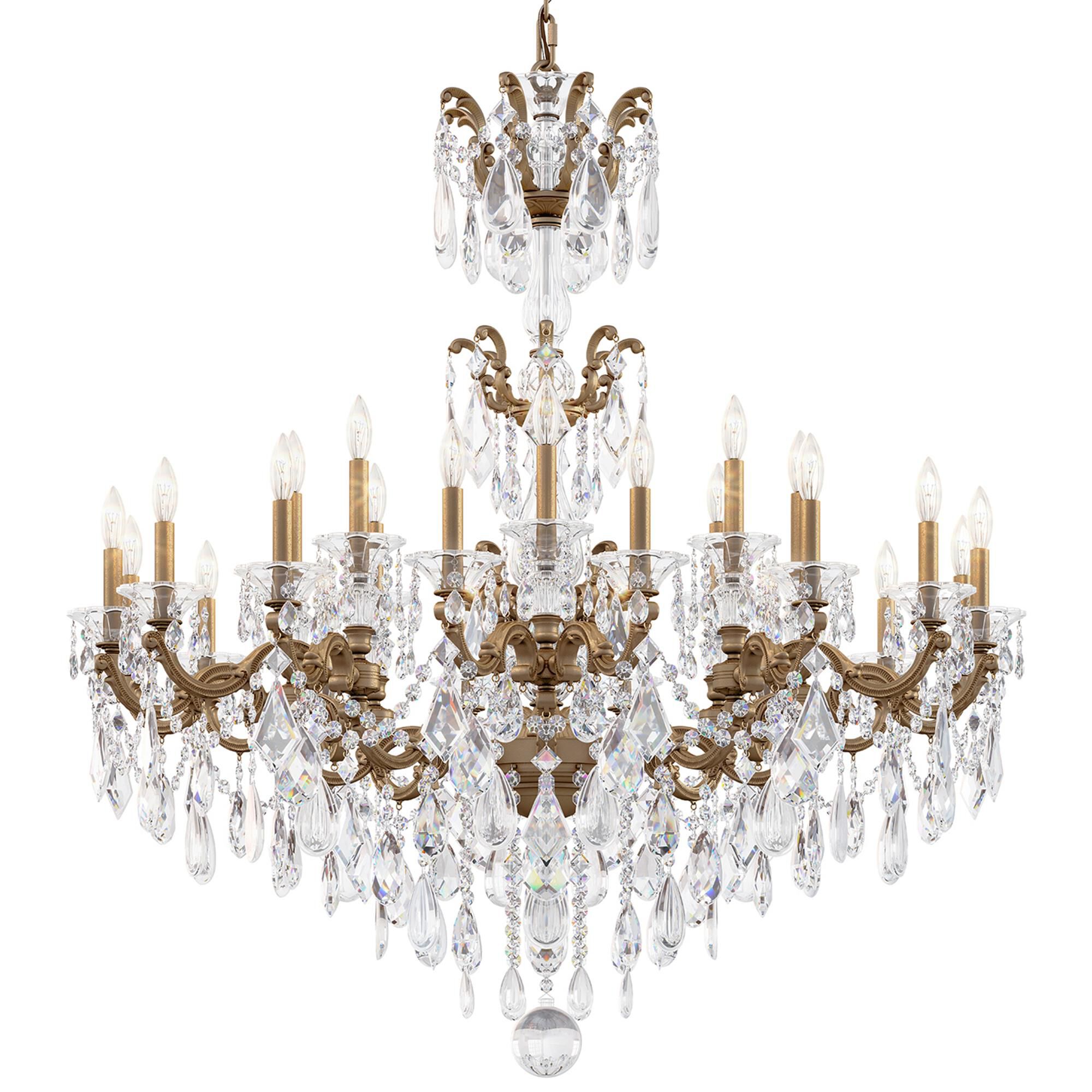 Shown in Etruscan Gold finish and Clear Heritage crystal