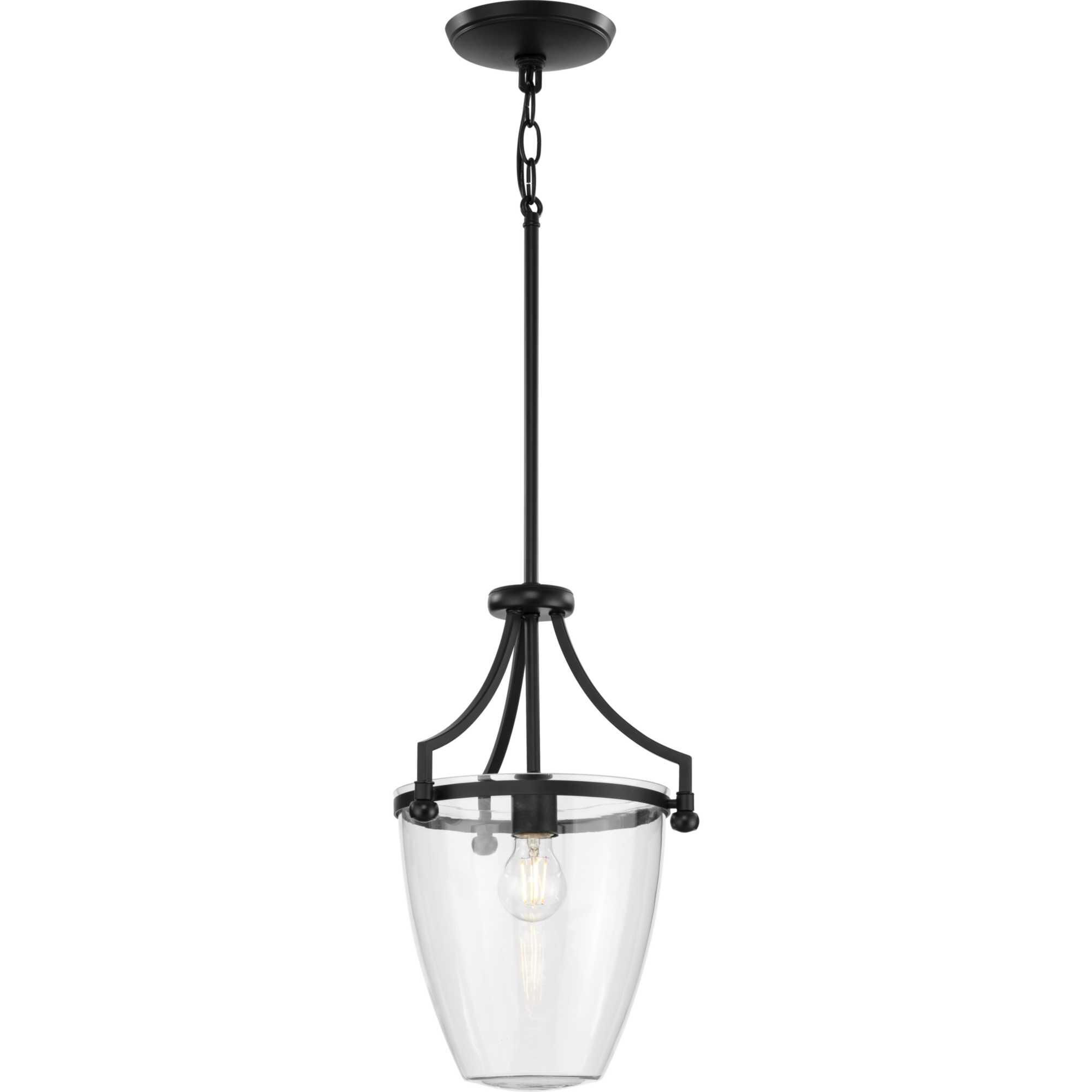 Shown in Matte Black finish and Clear glass