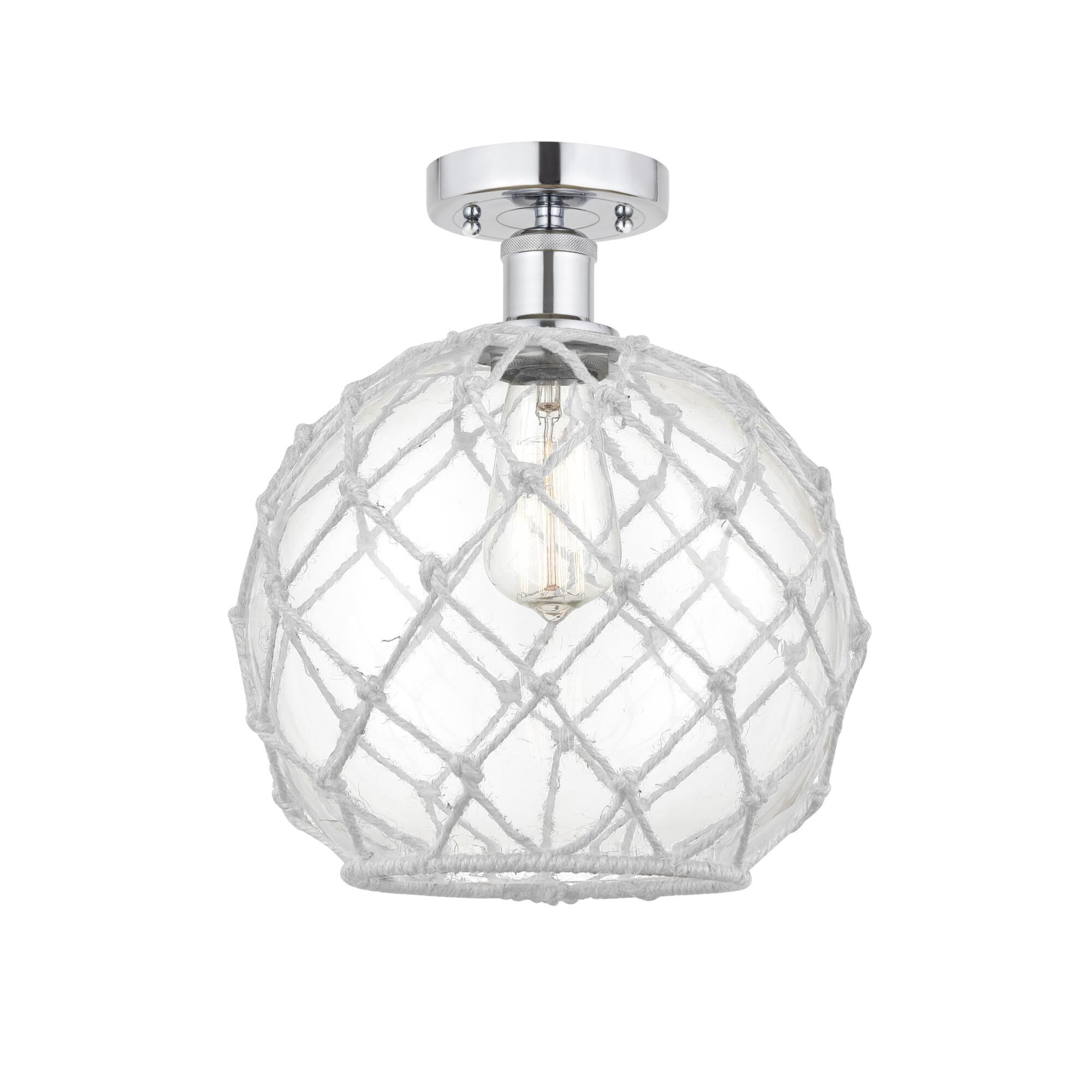 Bruno Marashlian Farmhouse Rope 10 Inch 1 Light Semi Flush Mount by Innovations Lighting