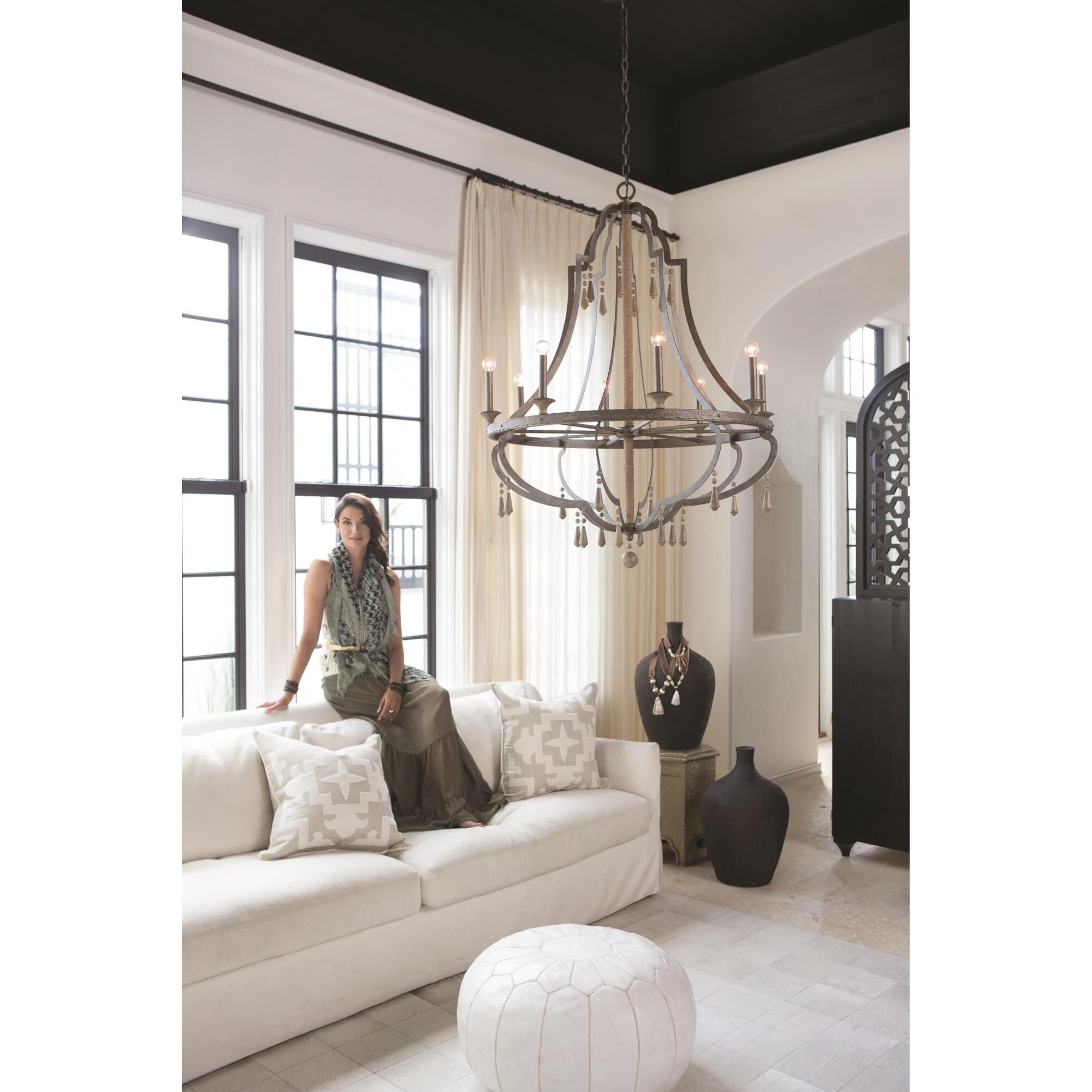 Cordoba 36 Inch 8 Light Chandelier by Fredrick Ramond