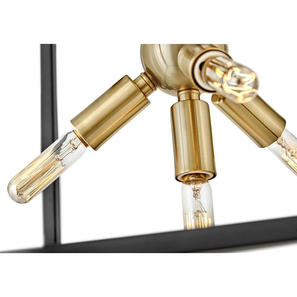 Shown in Black with Warm Brass Accents finish