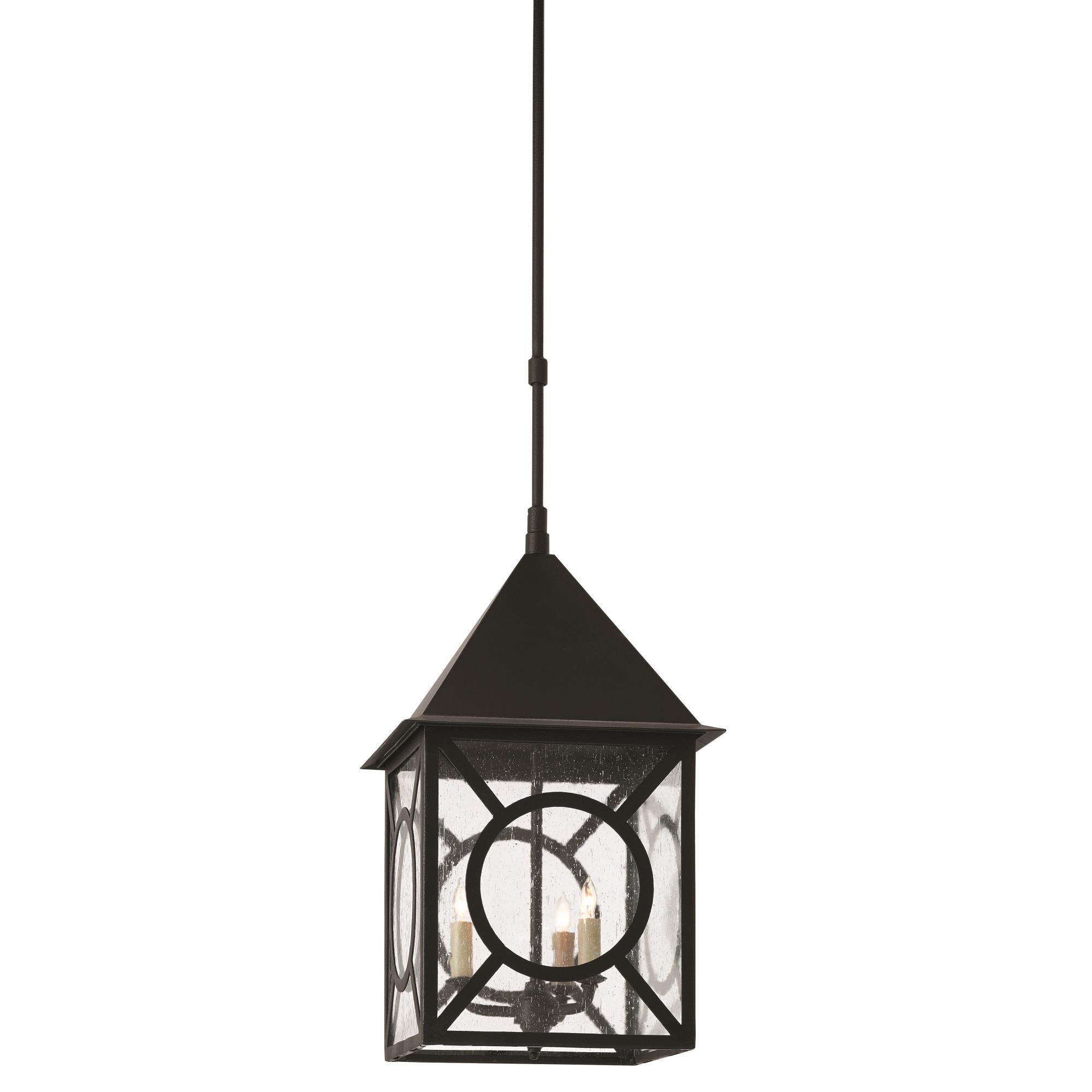 Ripley 26 Inch Tall 3 Light Outdoor Hanging Lantern by Currey and Company