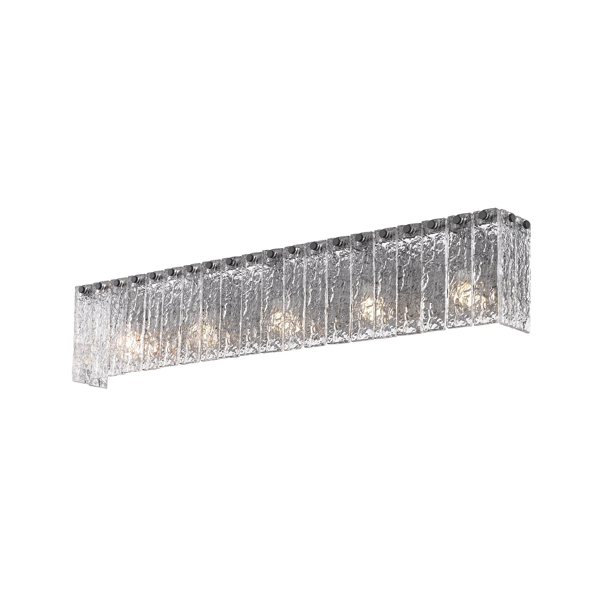 Shown in Matte Black finish and Clear glass and Clear shade