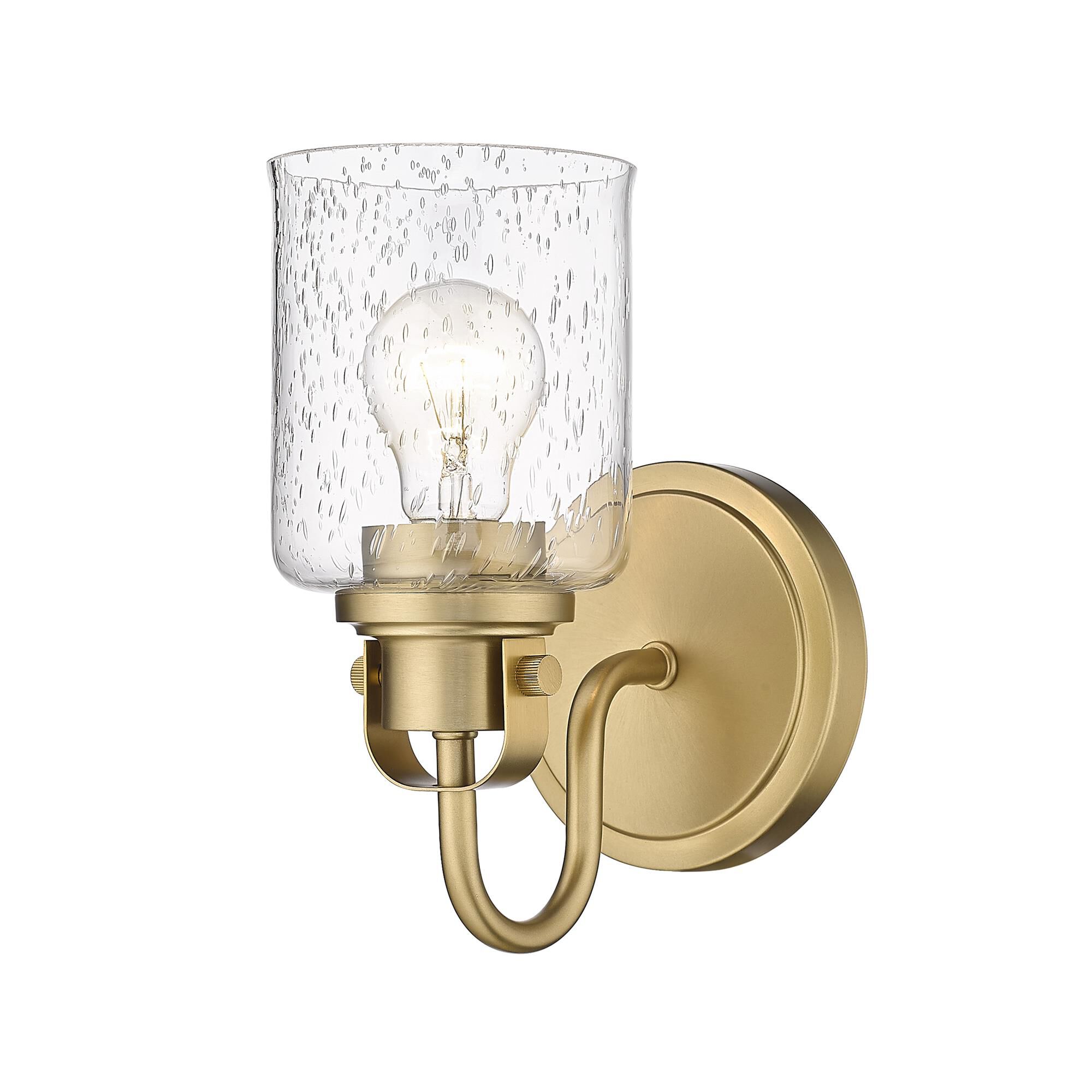 Shown in Heirloom Gold finish and Glass shade