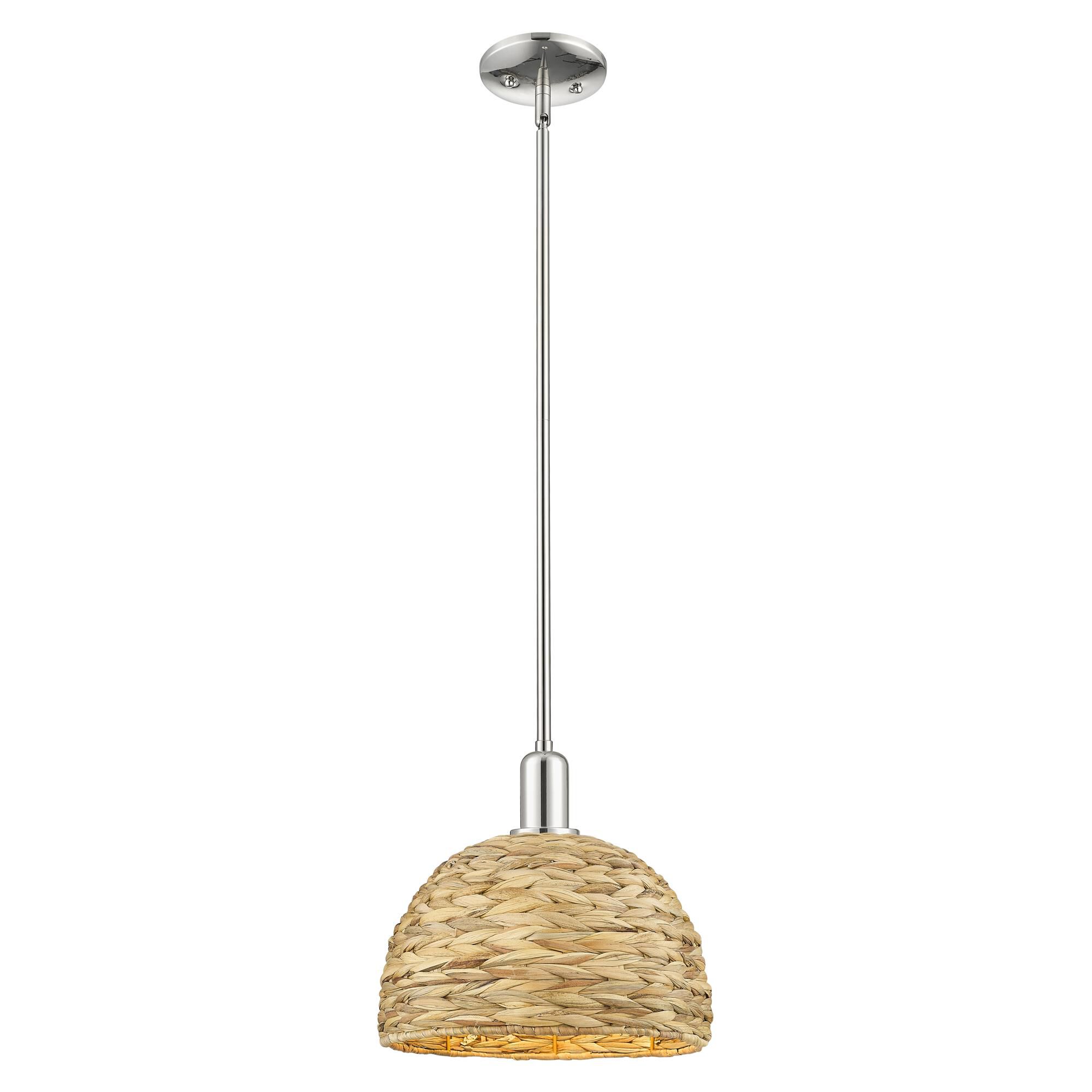 Shown in Polished Nickel finish and Natural shade