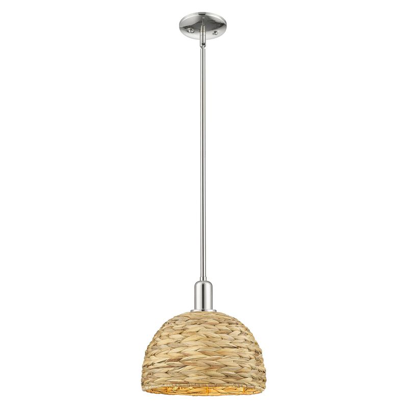 Bruno Marashlian Woven Rattan 12 Inch Mini Pendant by Innovations Lighting