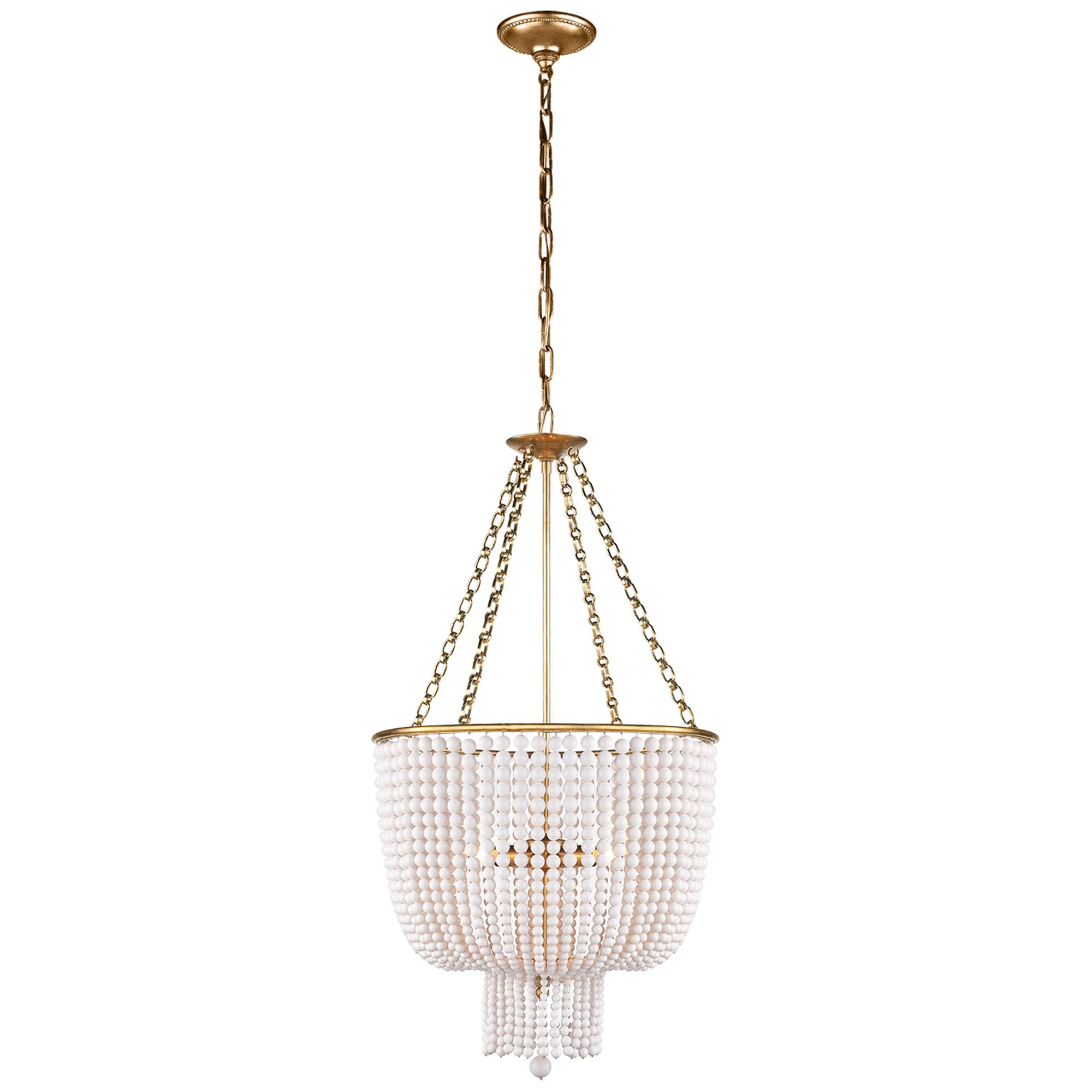 Shown in Hand-Rubbed Antique Brass finish and White Acrylic glass