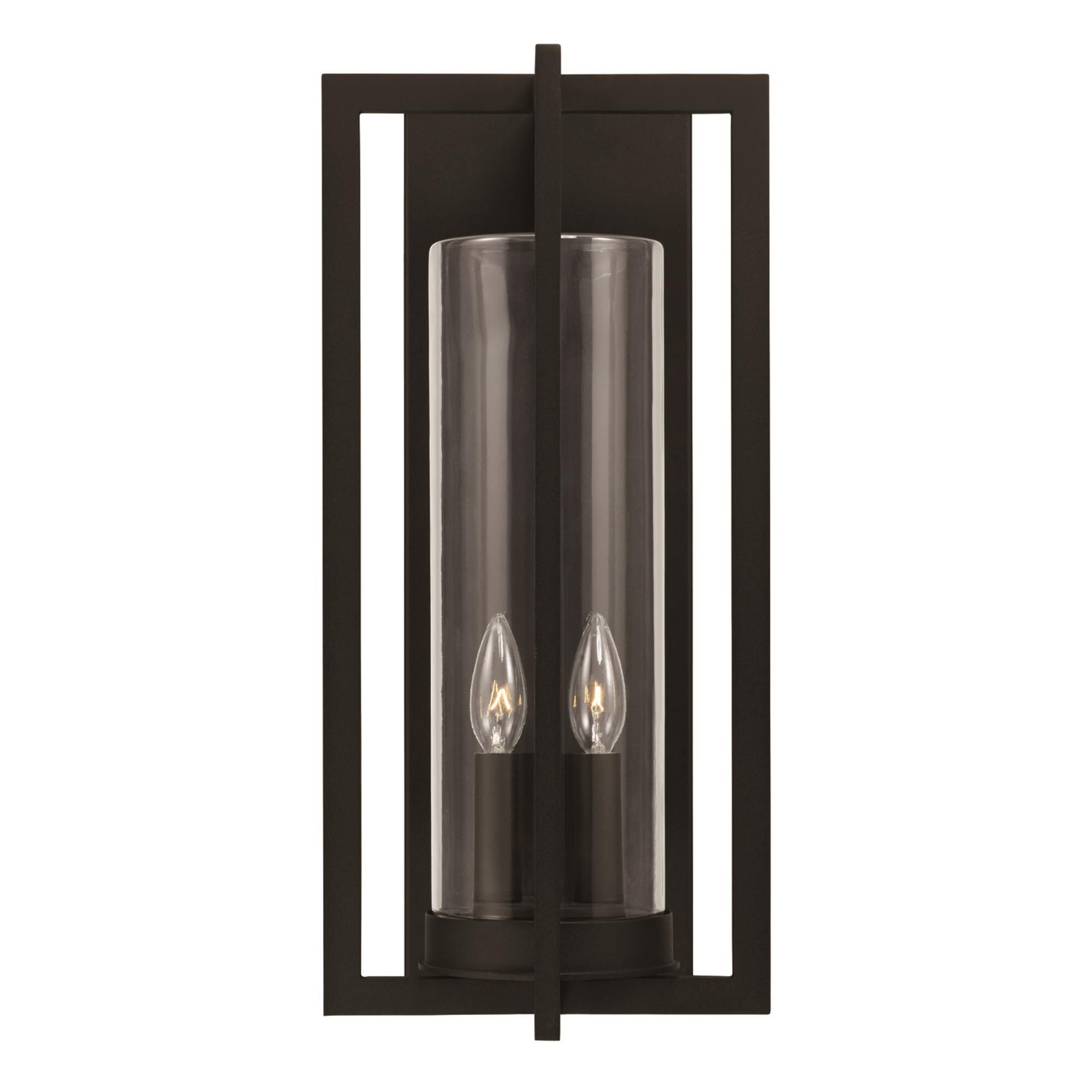Shown in Black finish and Clear glass