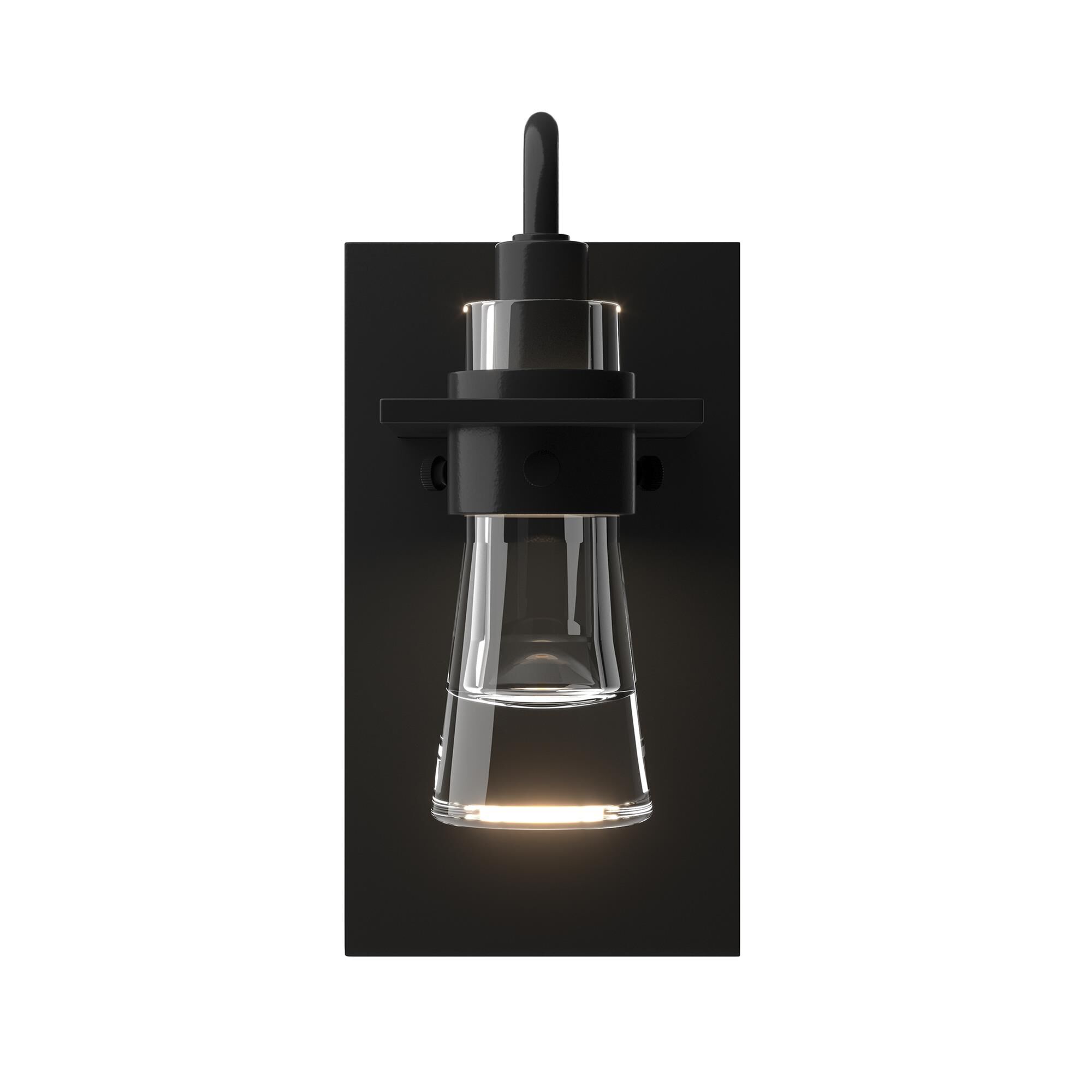 Shown in Black finish and Clear  glass