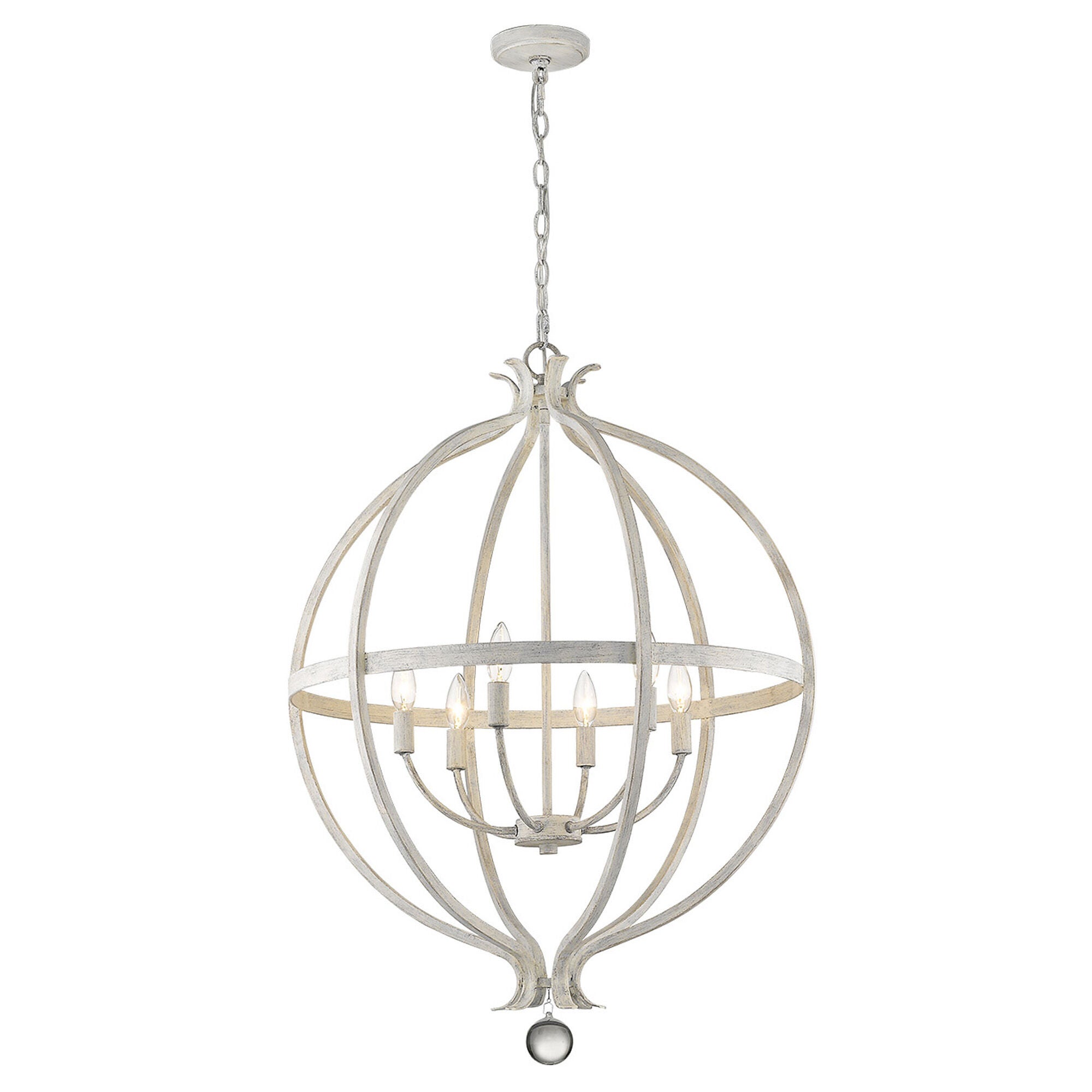 Shown in Country White finish and -- glass and -- shade
