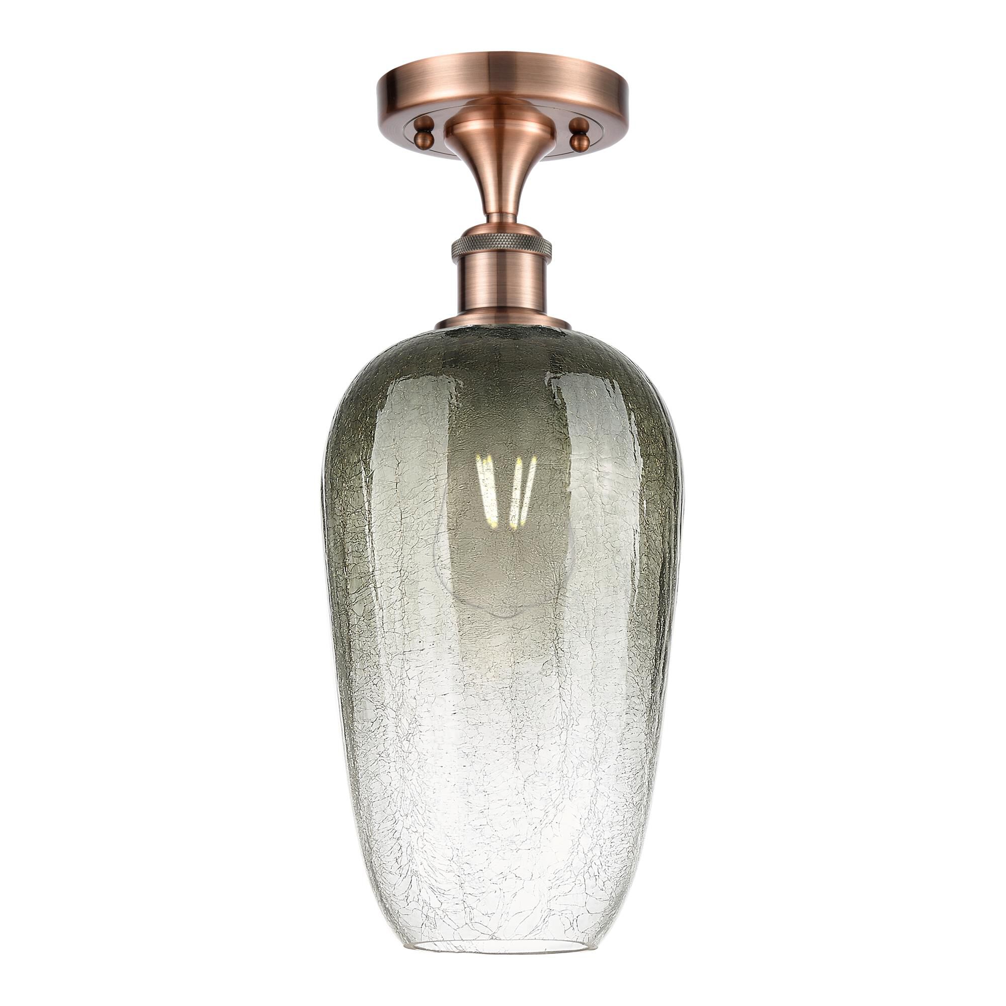 Shown in Antique Copper finish and Slate glass