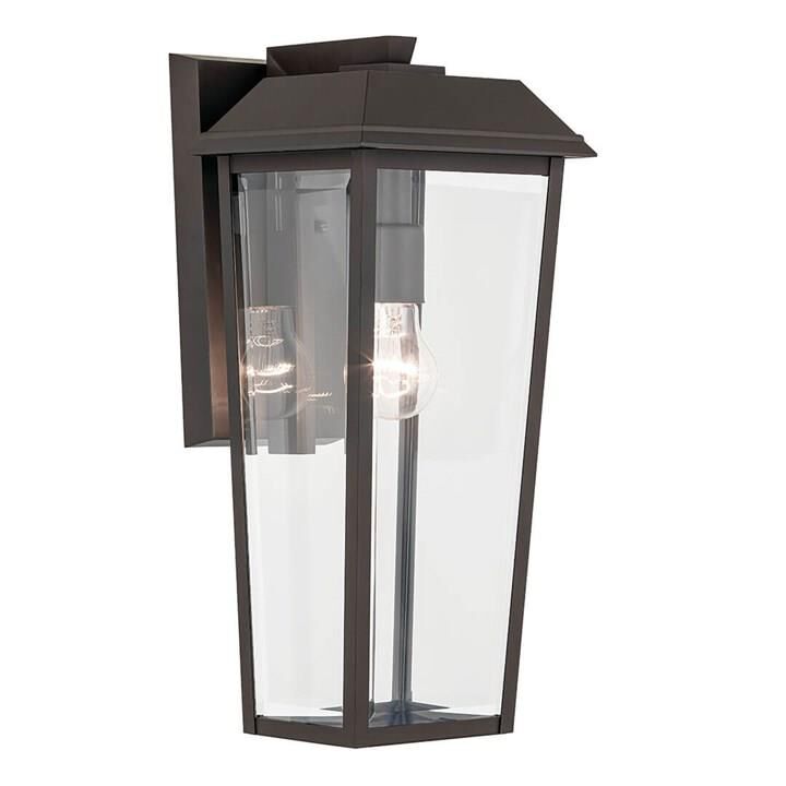 Shown in Olde Bronze finish and Clear Beveled glass