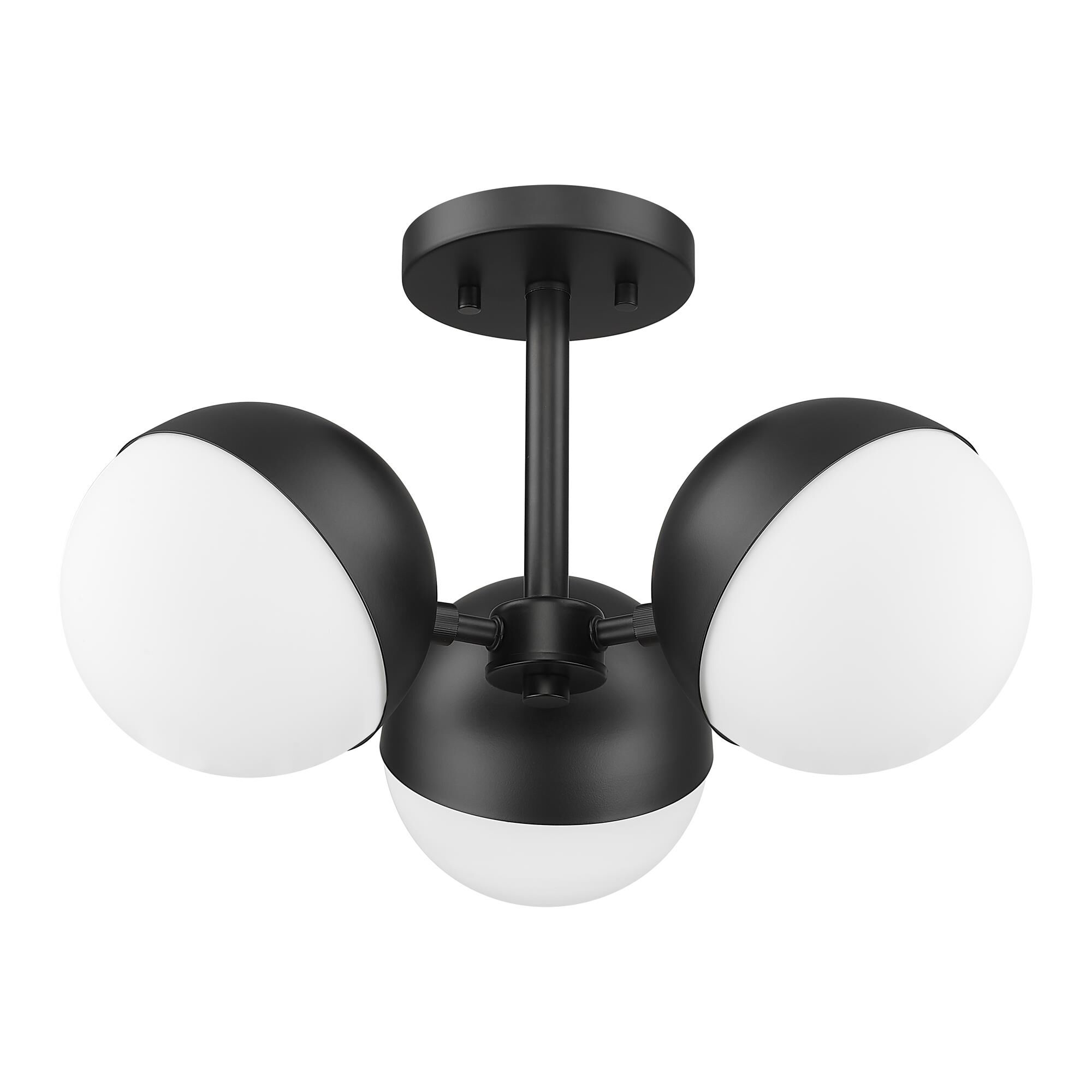 Realm Sphere 17 Inch 3 Light Semi Flush Mount,