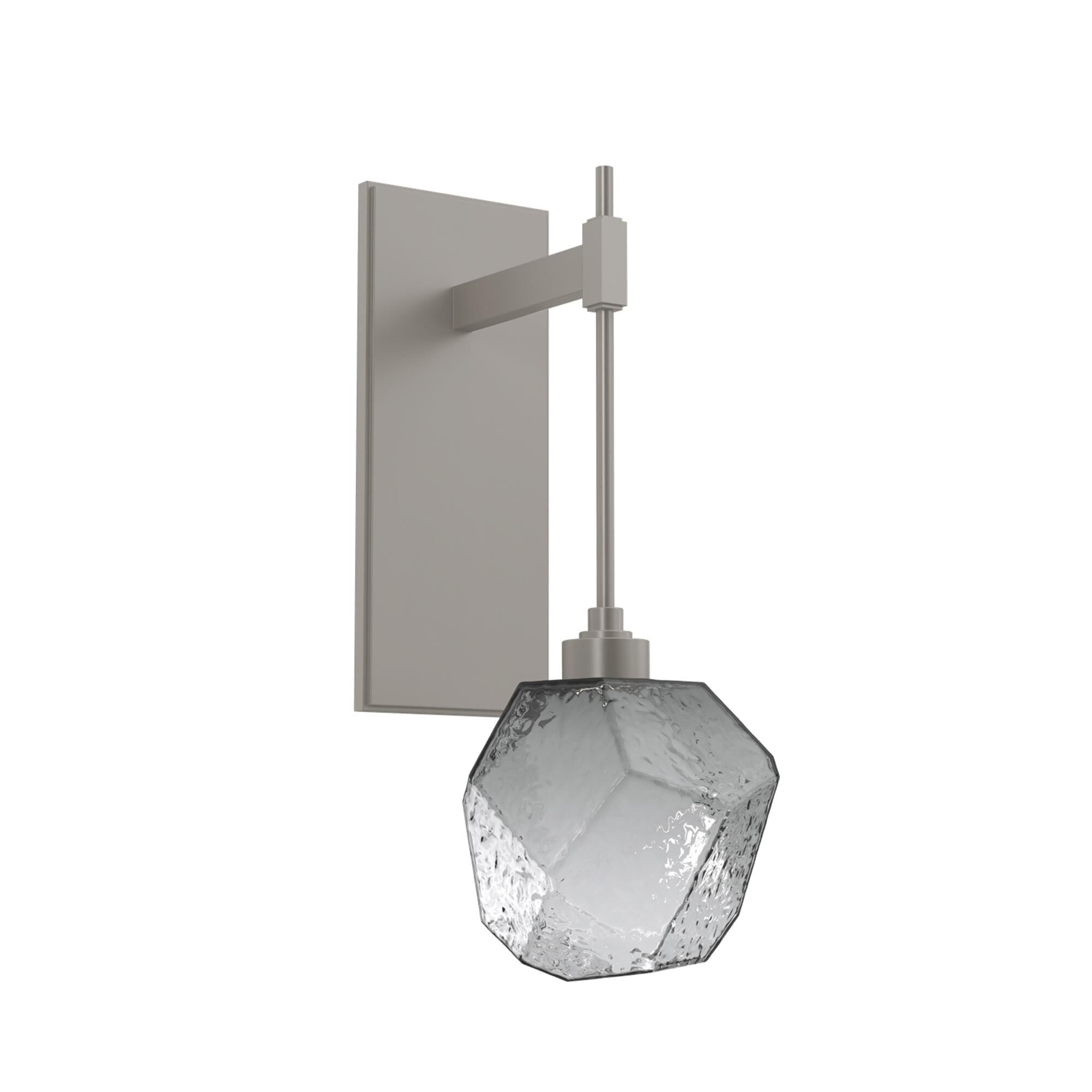 Shown in Metallic Beige Silver finish and Blown Gem Smoke glass