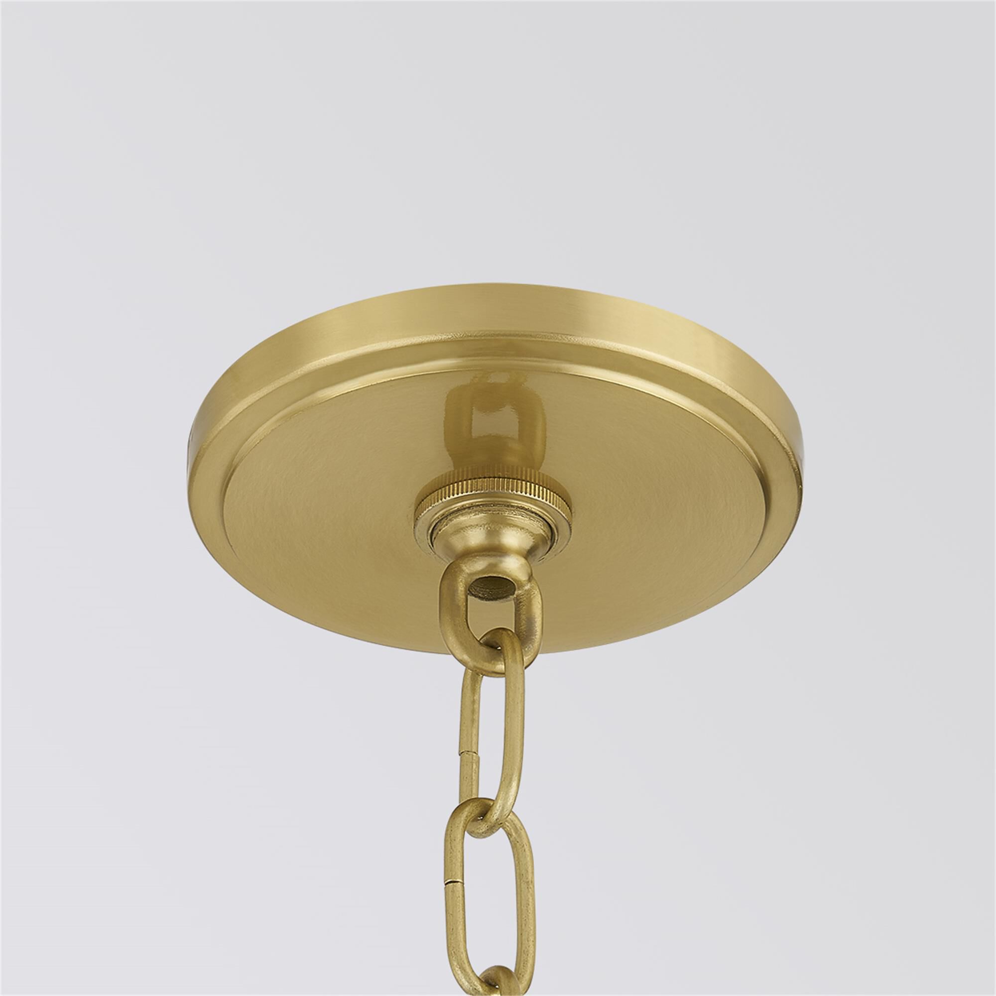 Shown in Aged Brass finish and Opal Glossy glass