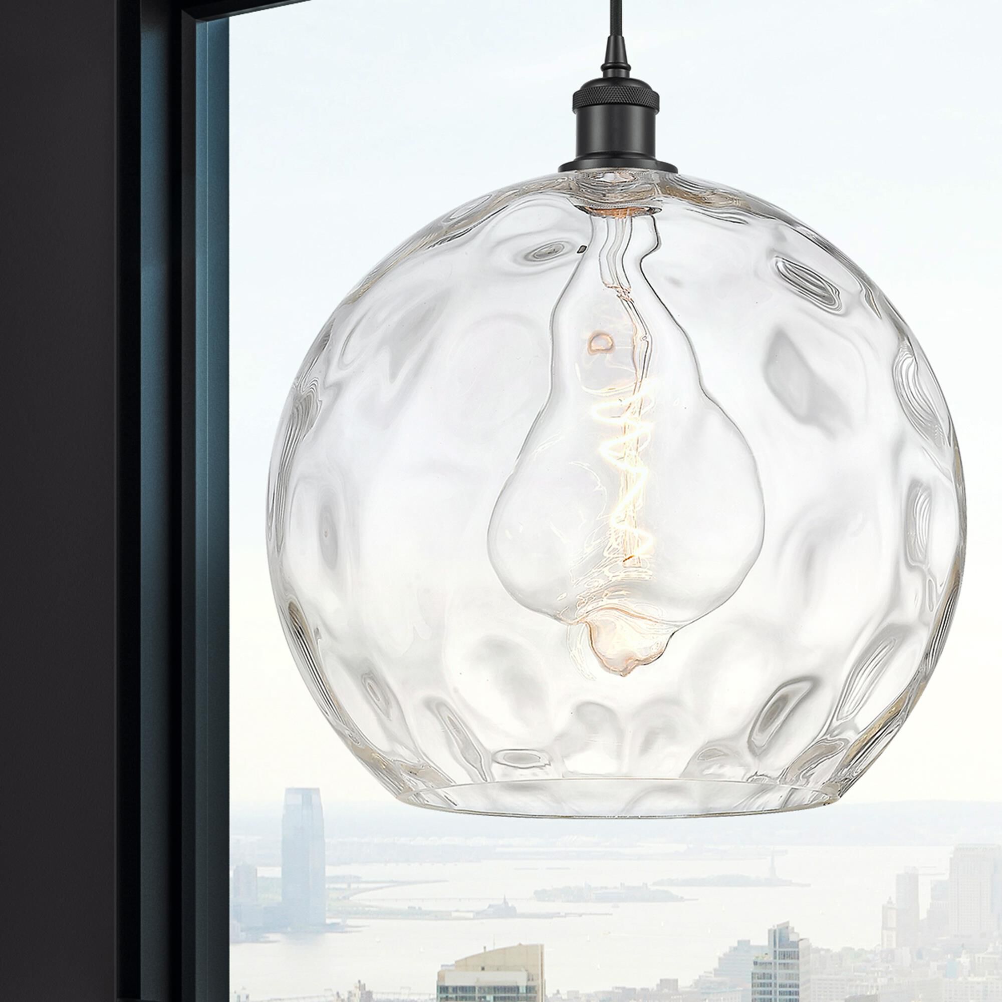 Shown in Matte Black finish and Clear glass