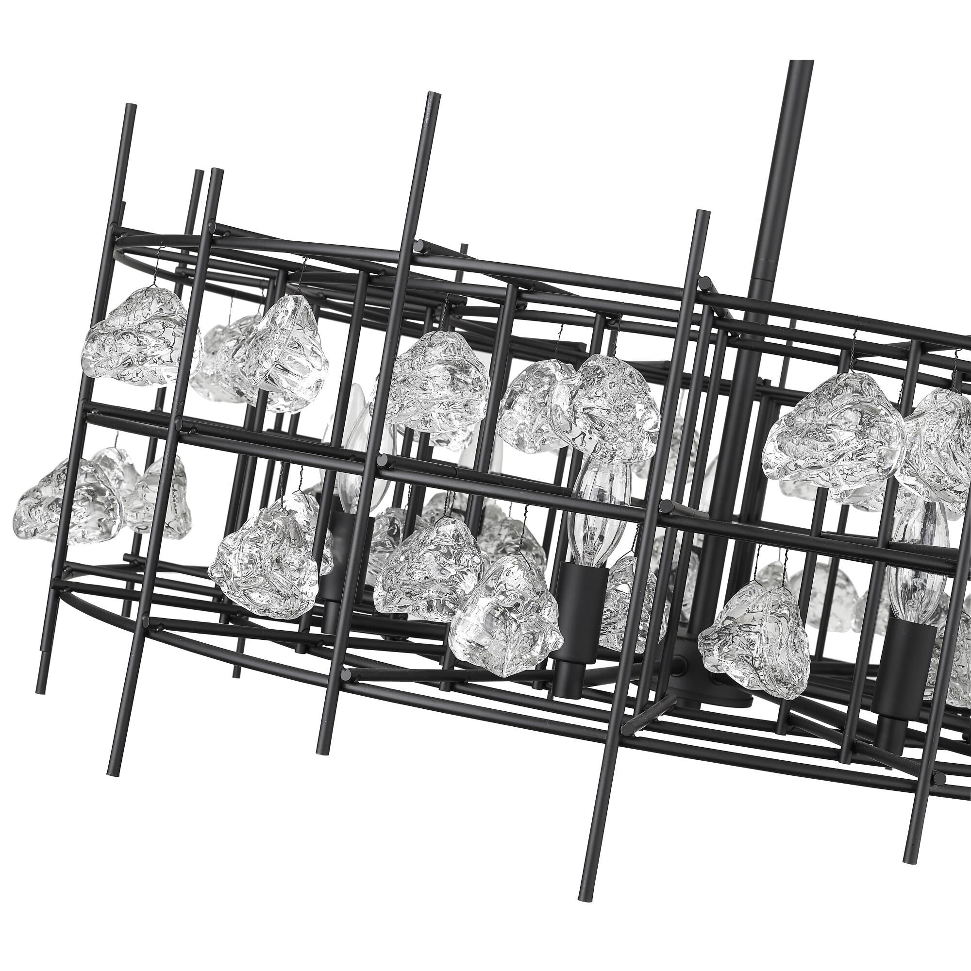 Shown in Matte Black finish and --- glass and --- shade