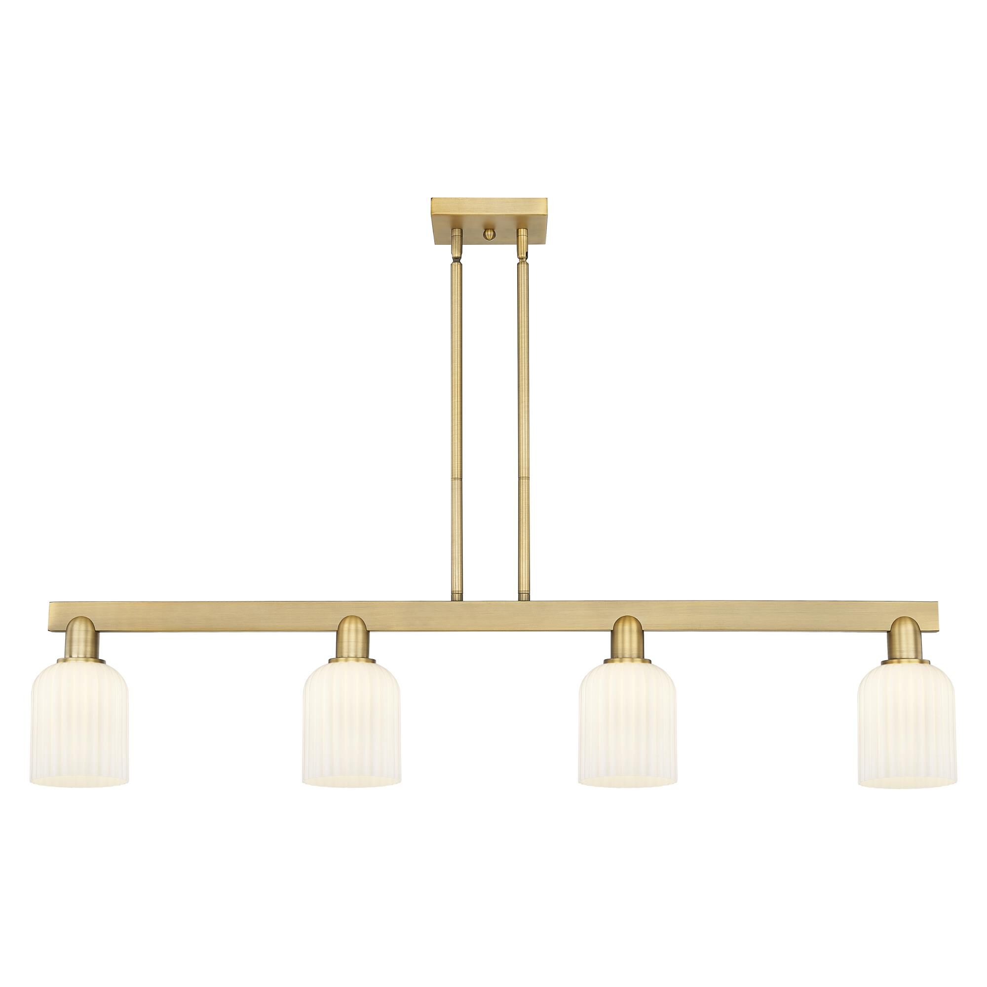 Shown in Brushed Brass finish and Gloss White glass