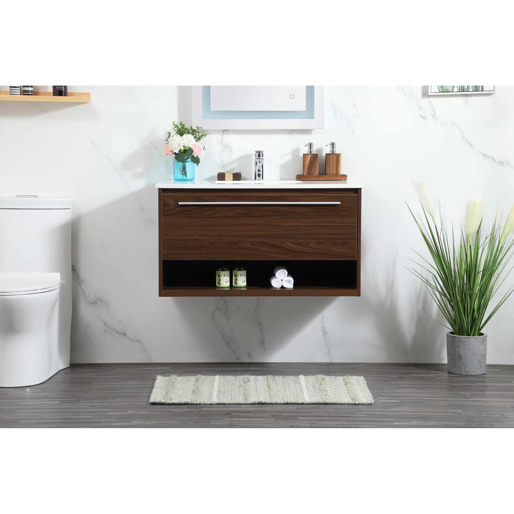 Shown in Walnut finish