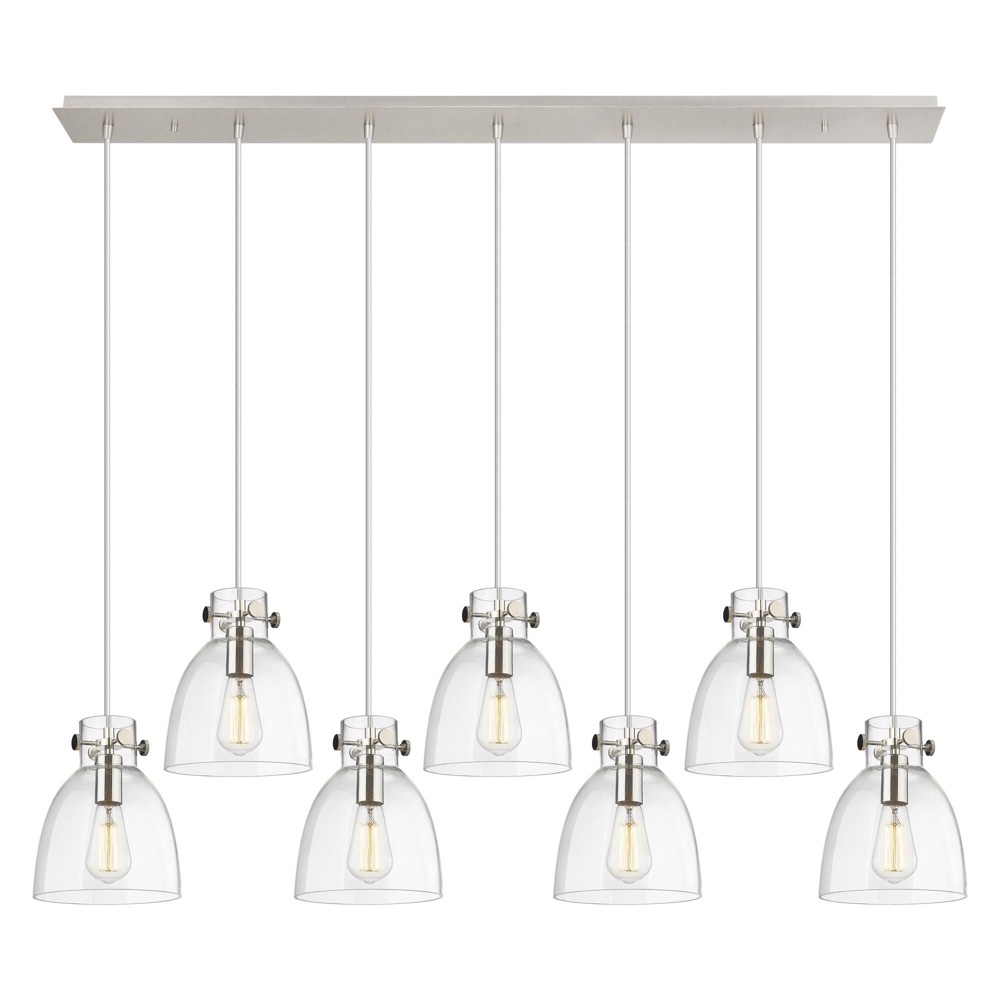 Bruno Marashlian Newton Bell 51 Inch 7 Light Linear Suspension Light by Innovations Lighting