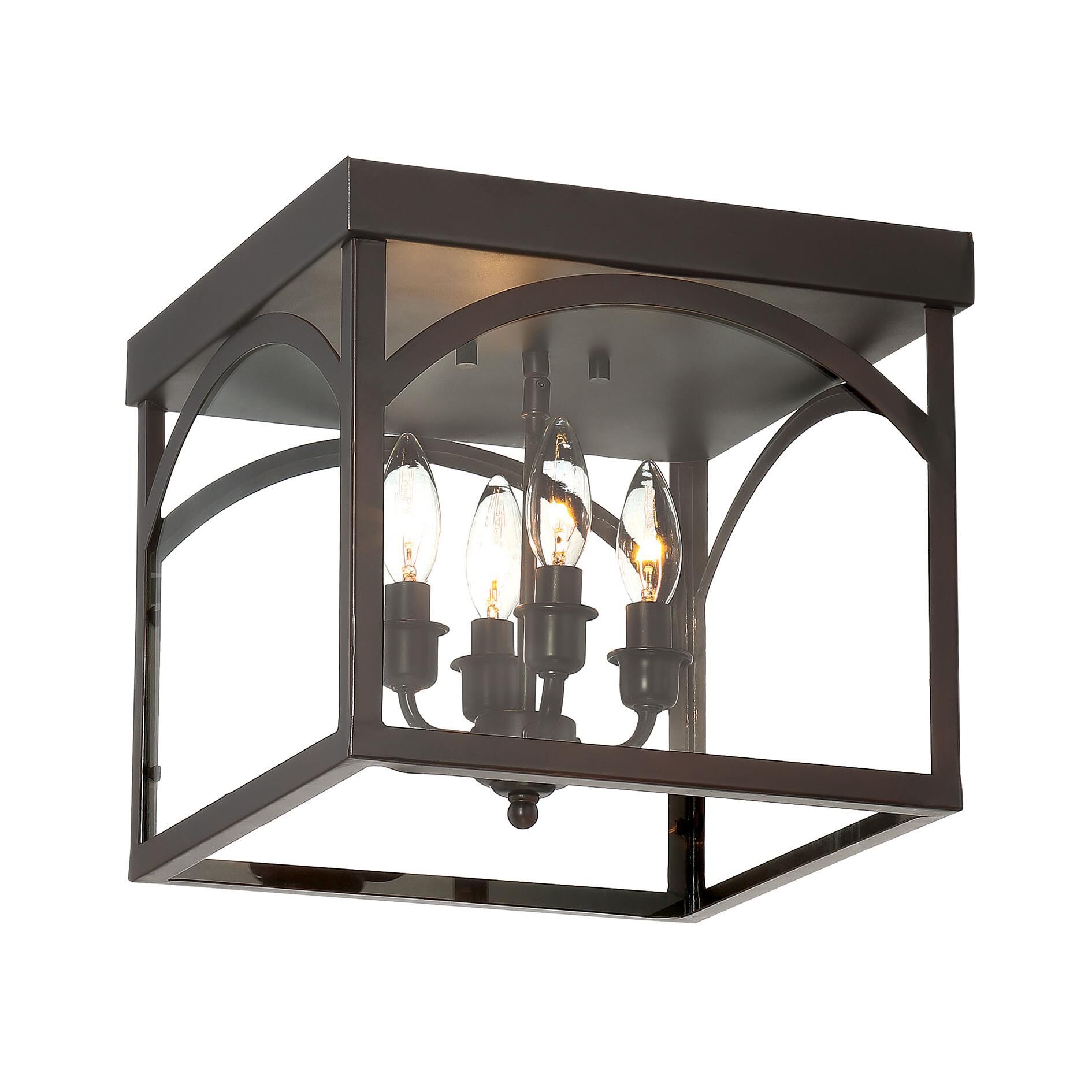 Shown in English Bronze finish and Clear glass