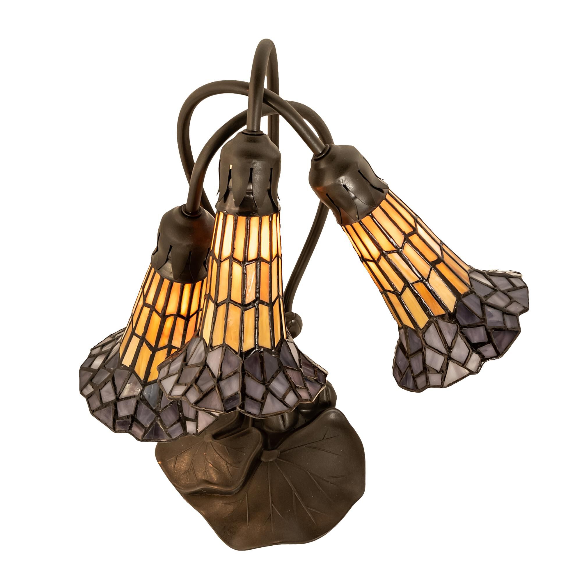 Stained Glass Pond Lily 16 Inch Accent Lamp by Meyda Lighting