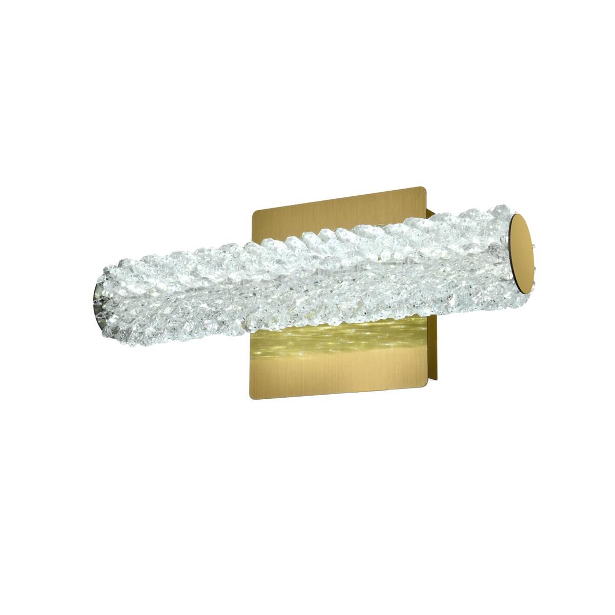 Shown in Satin Gold finish and Clear Royal Cut crystal