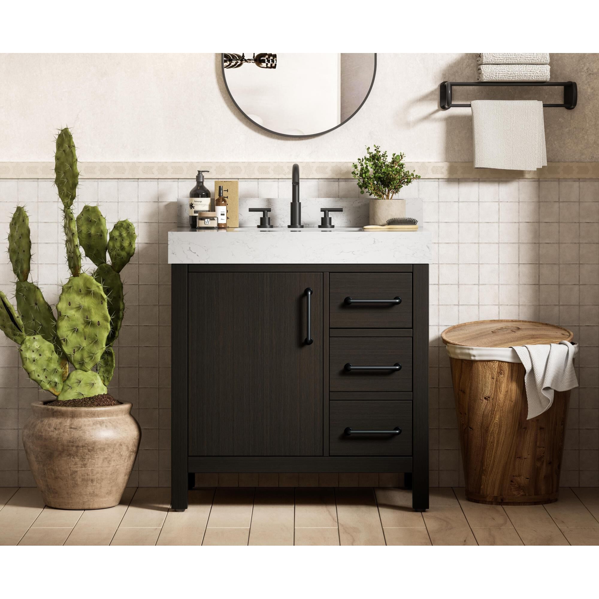 Nathan 32 Inch Bath Vanity by Elegant Dcor