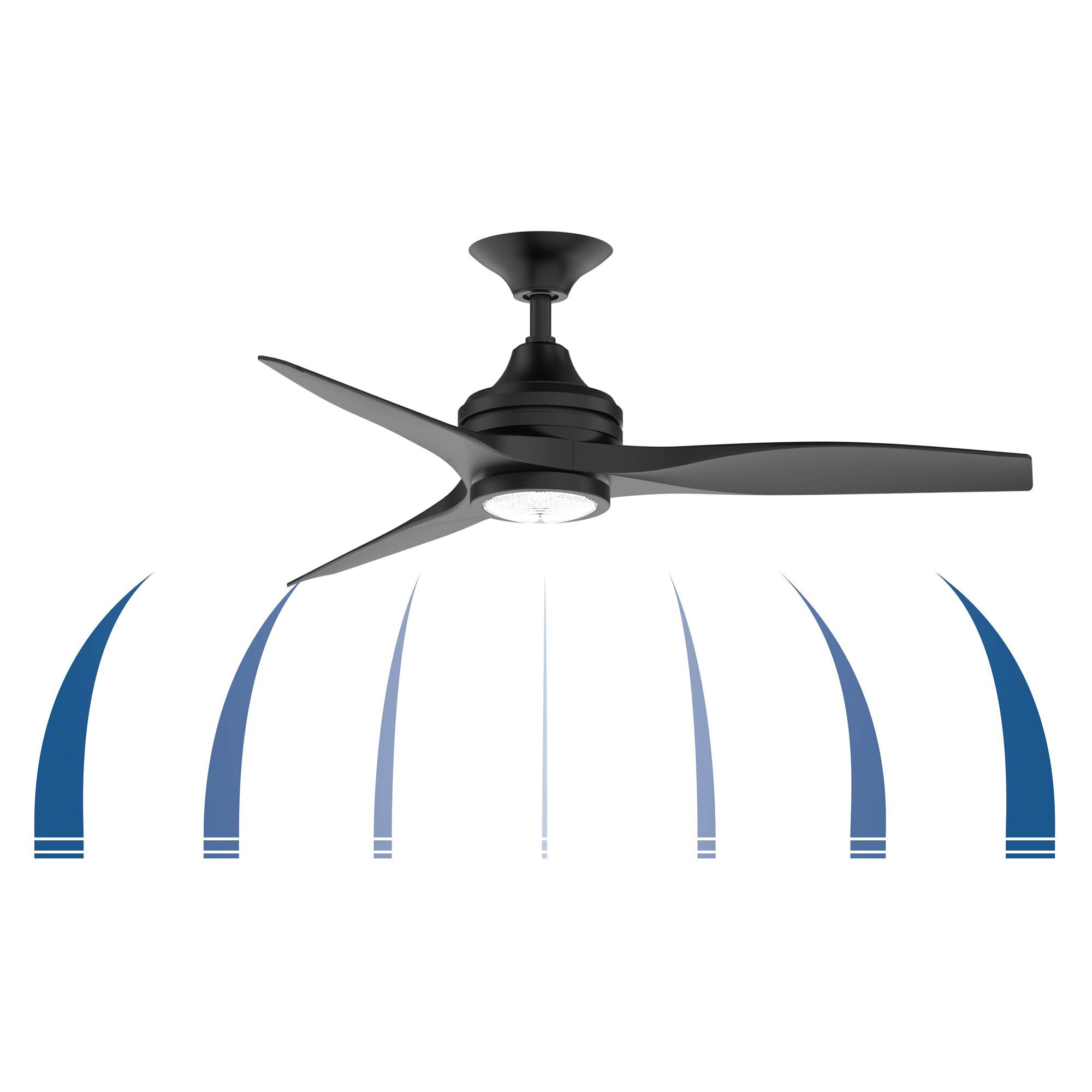 Spitfire 48 Inch Ceiling Fan with Light Kit,