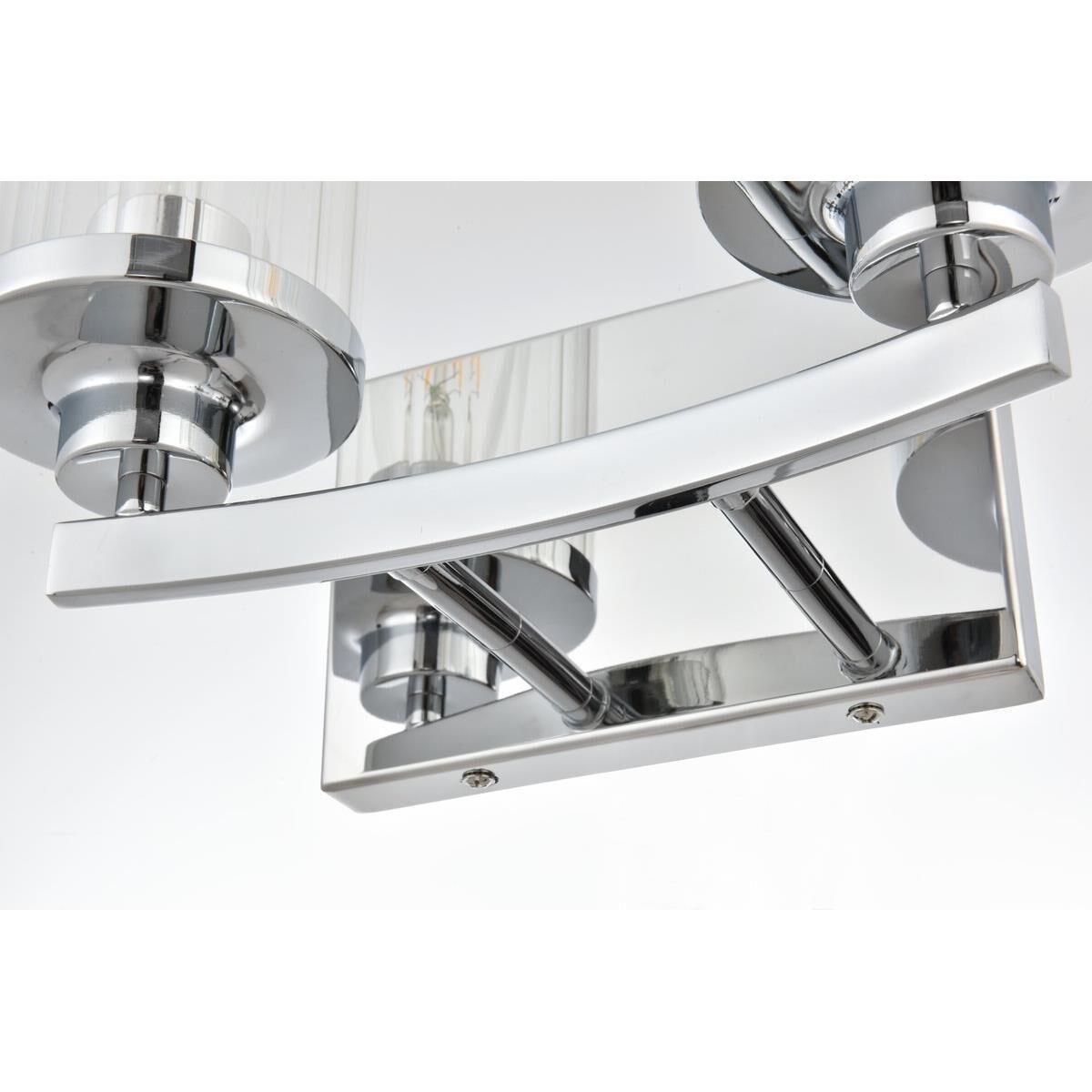 Shown in Chrome  finish and Clear glass