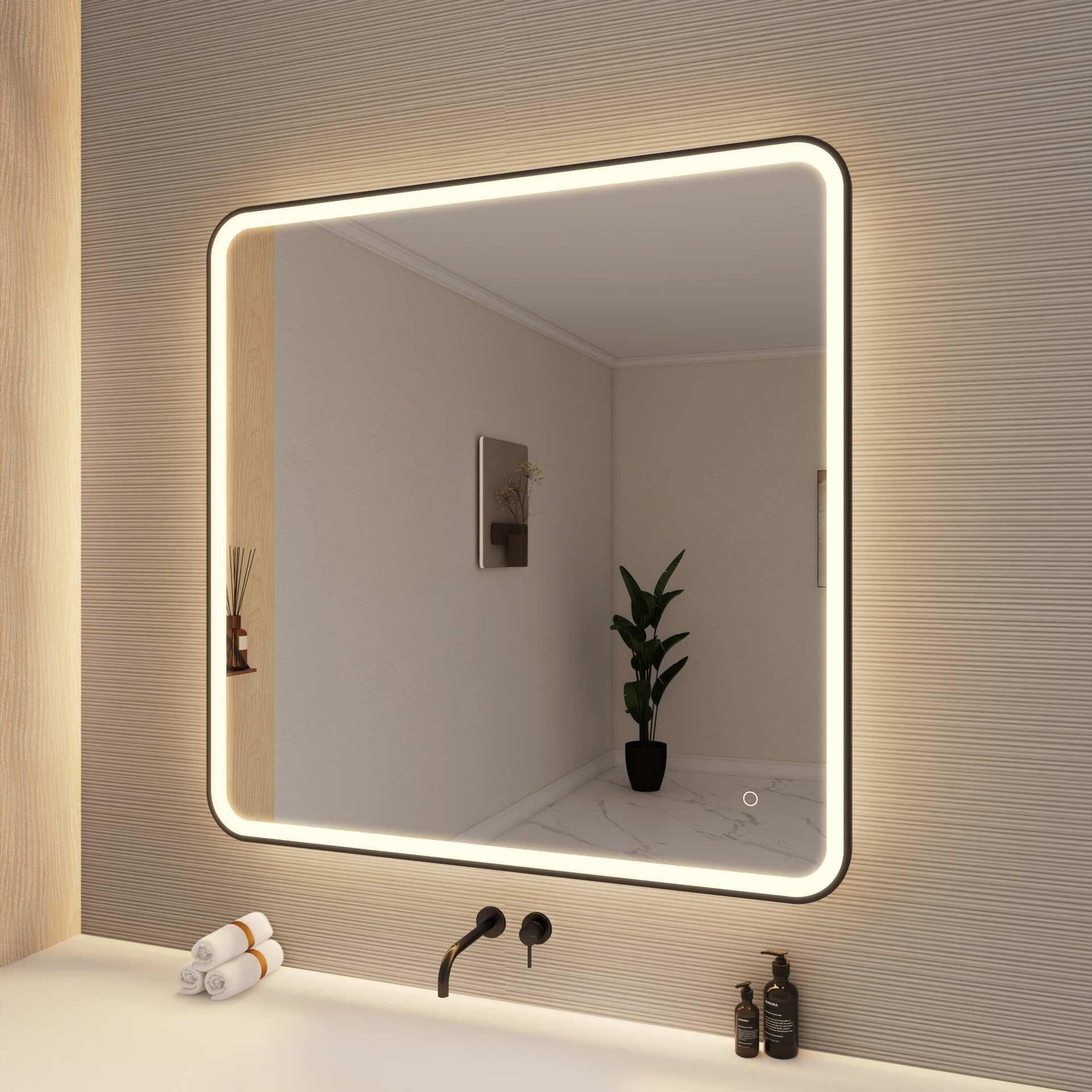 Harmoni 42 Inch Round LED Lighted Mirror by Elegant Decor