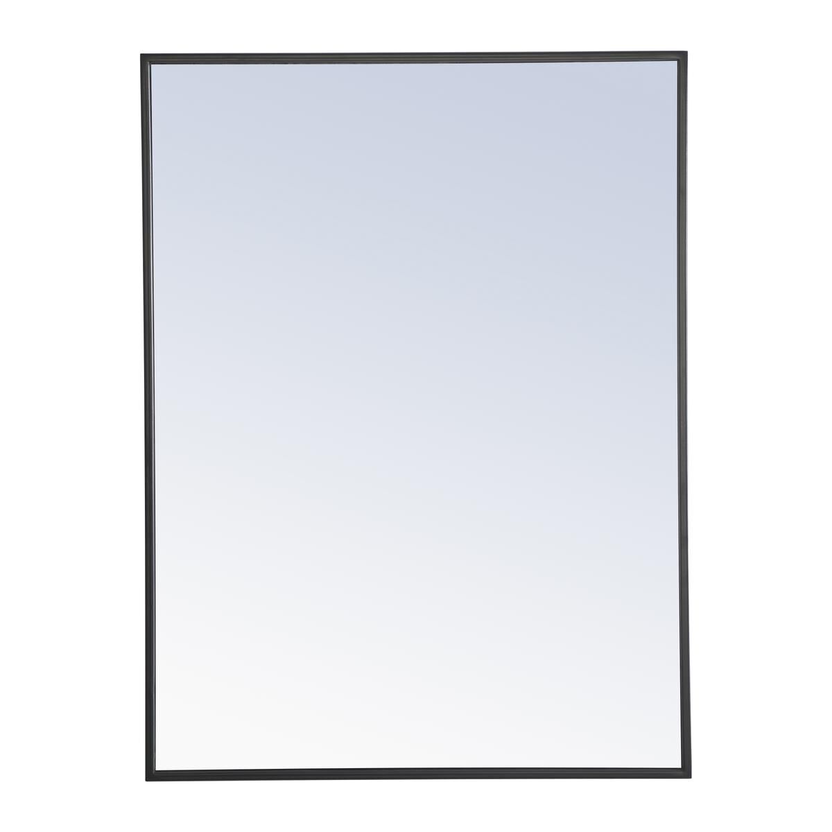 Shown in Black finish and Clear Mirror Beveled glass