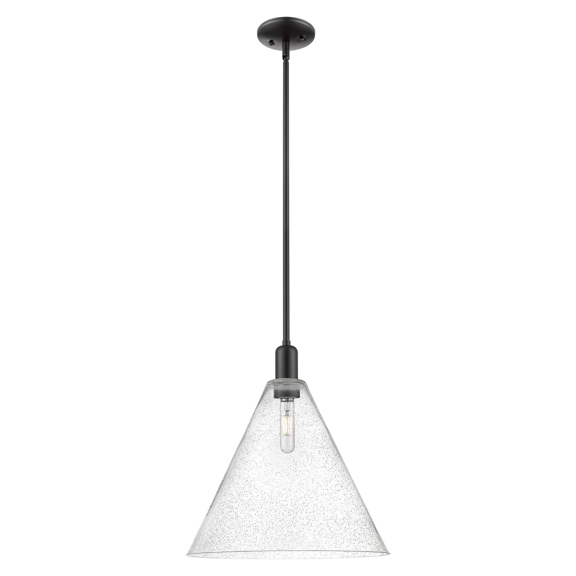 Shown in Matte Black finish and Seedy glass