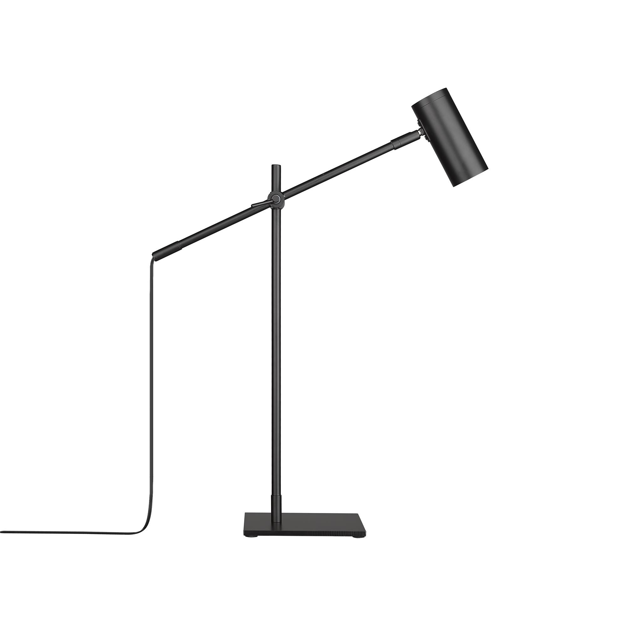Shown in Matte Black finish and Aluminum glass and Aluminum shade