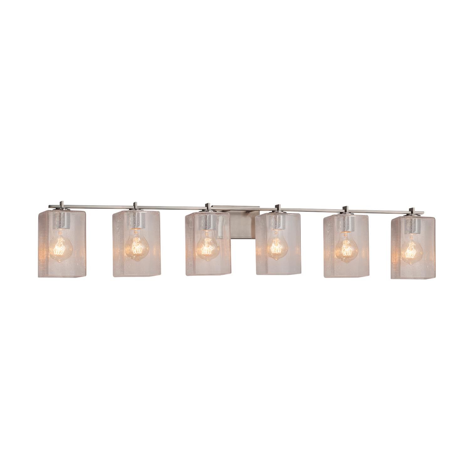 Fusion 56 Inch 6 Light Bath Vanity Light by Justice Design Group