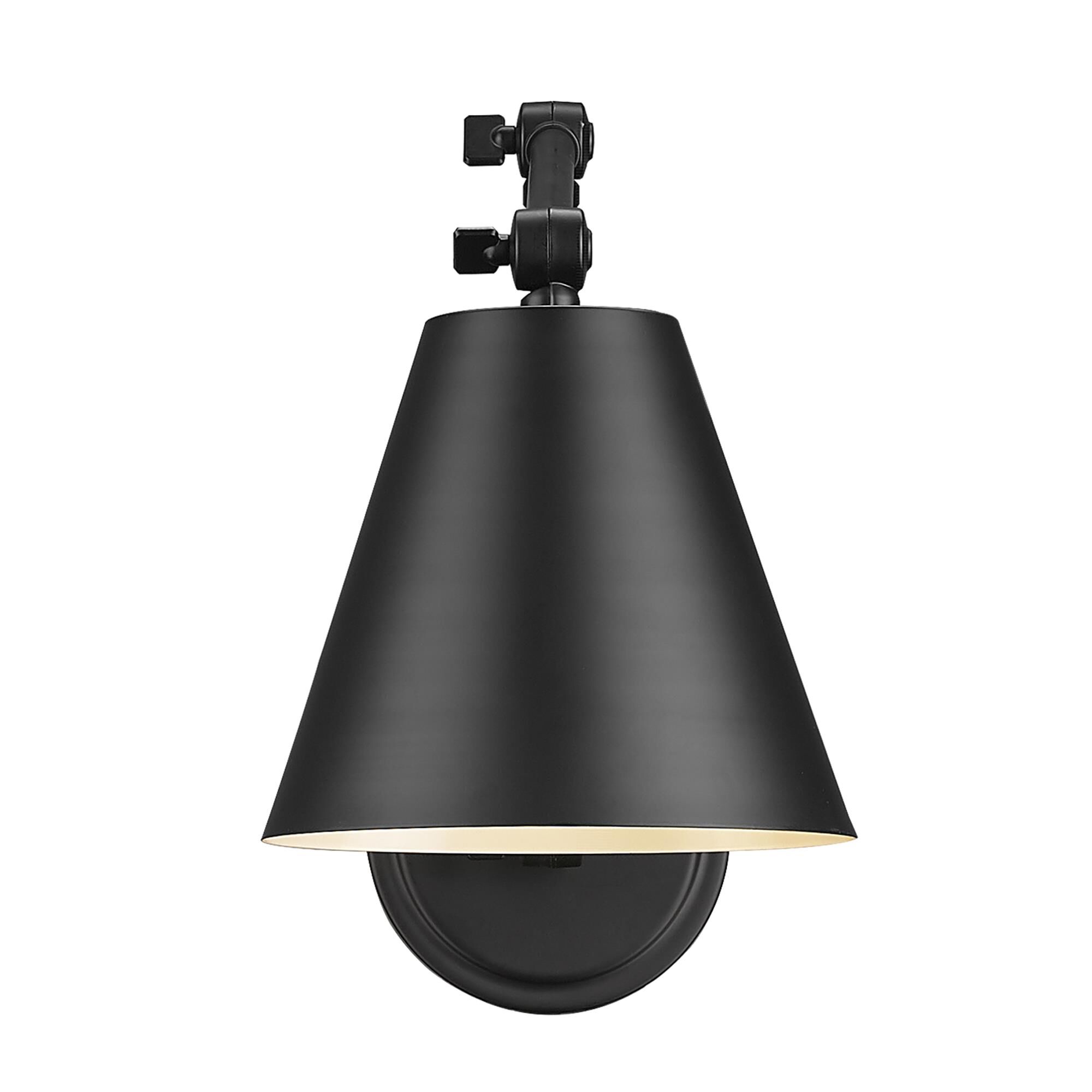Shown in Matte Black finish and Matte Black glass and Matte Black shade