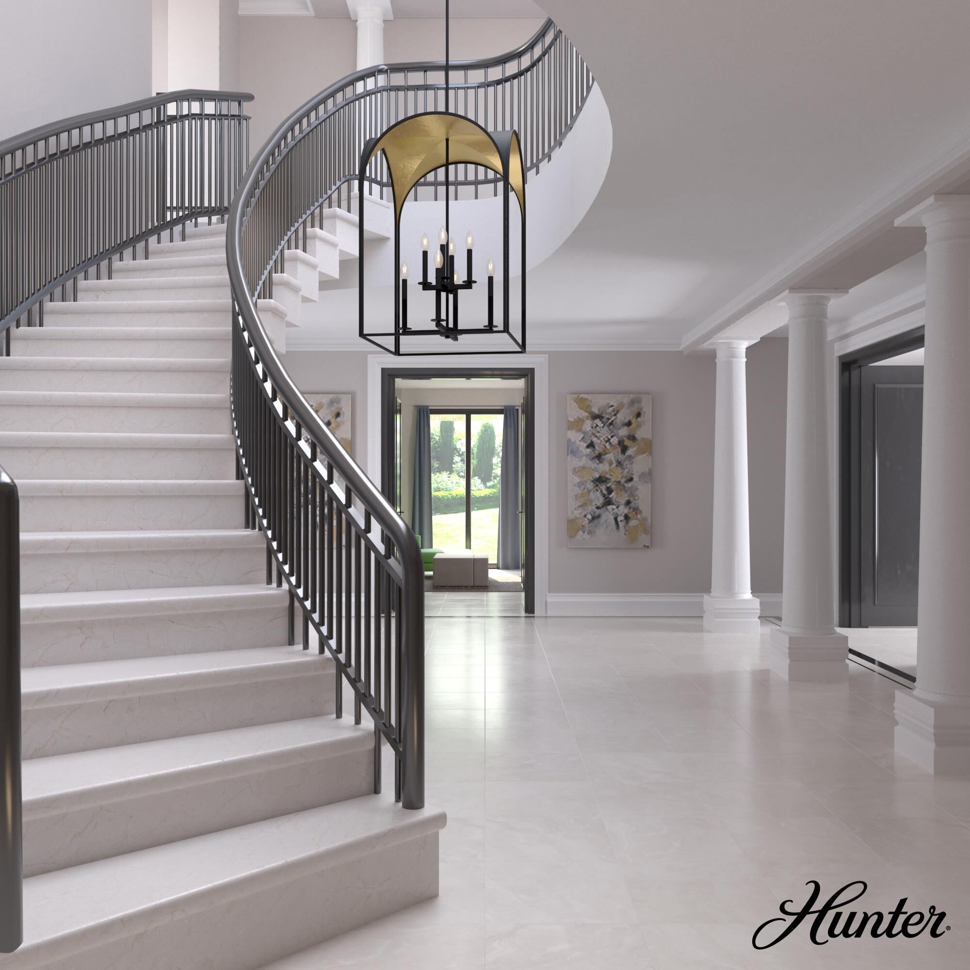 Shown in Natural Iron-Gold Leaf finish