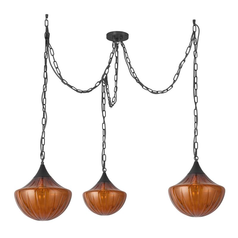 Peyton Fox Farrah 12 Inch 3 Light Multi Light Pendant by Alora Mood