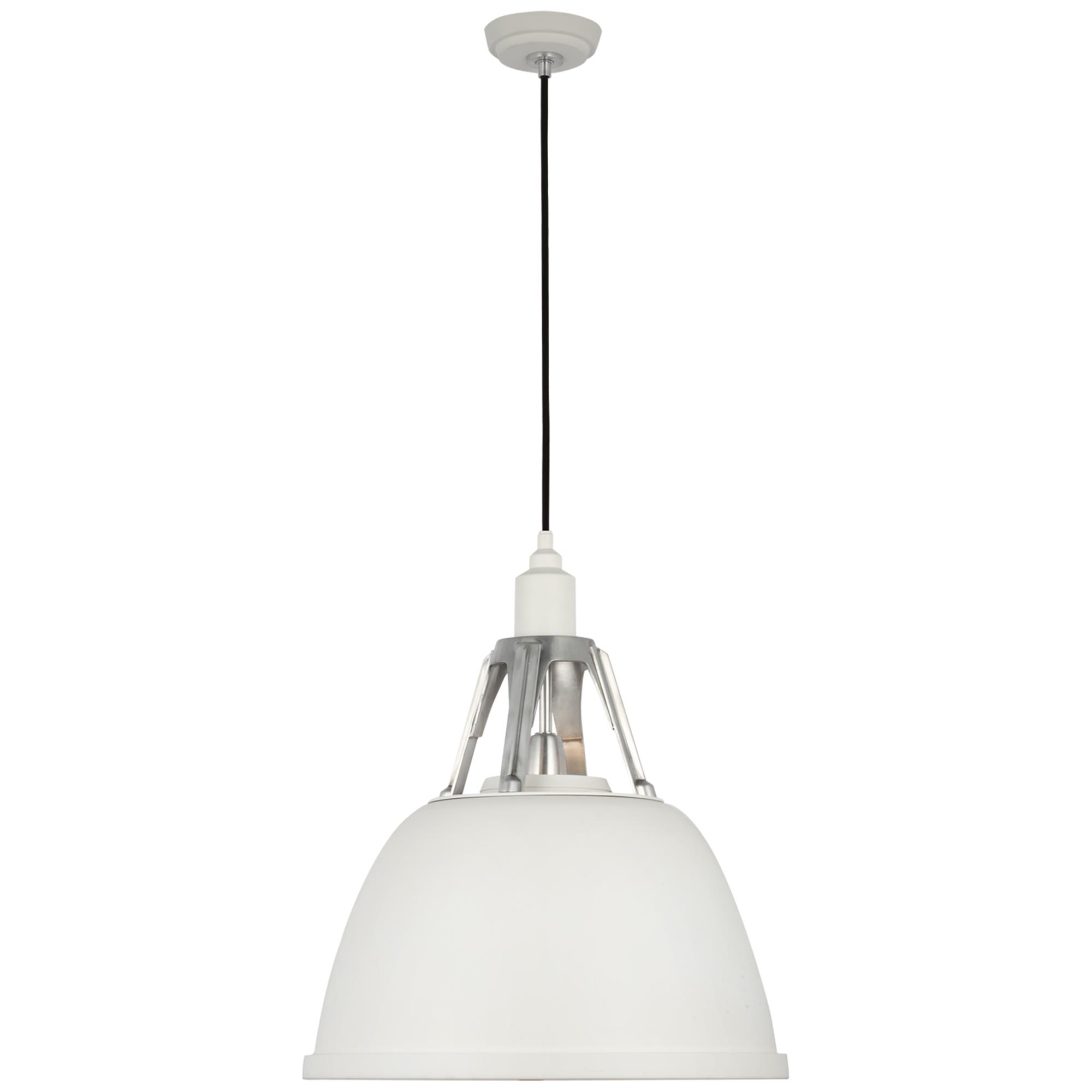 Shown in White and Polished Aluminum finish