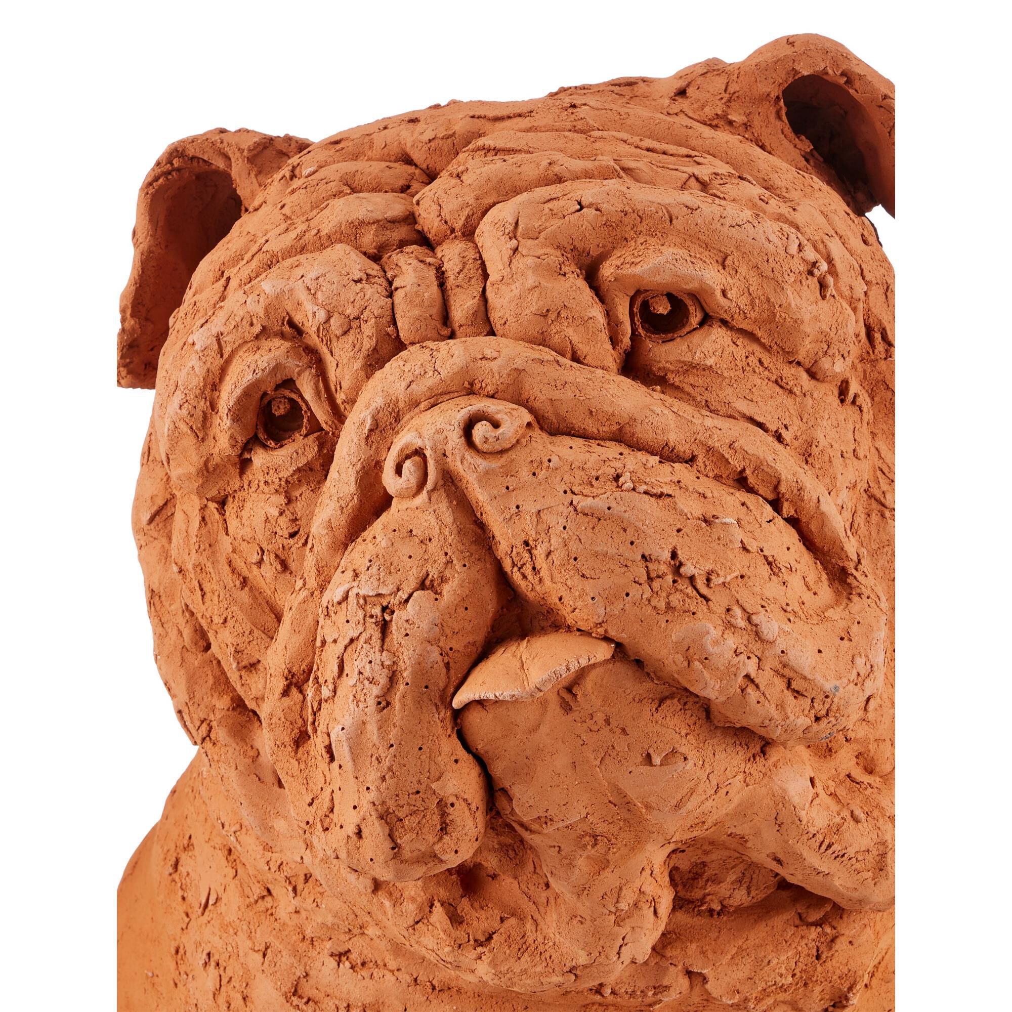 Leonard Churchill the Bulldog Sculpture by Currey and Company
