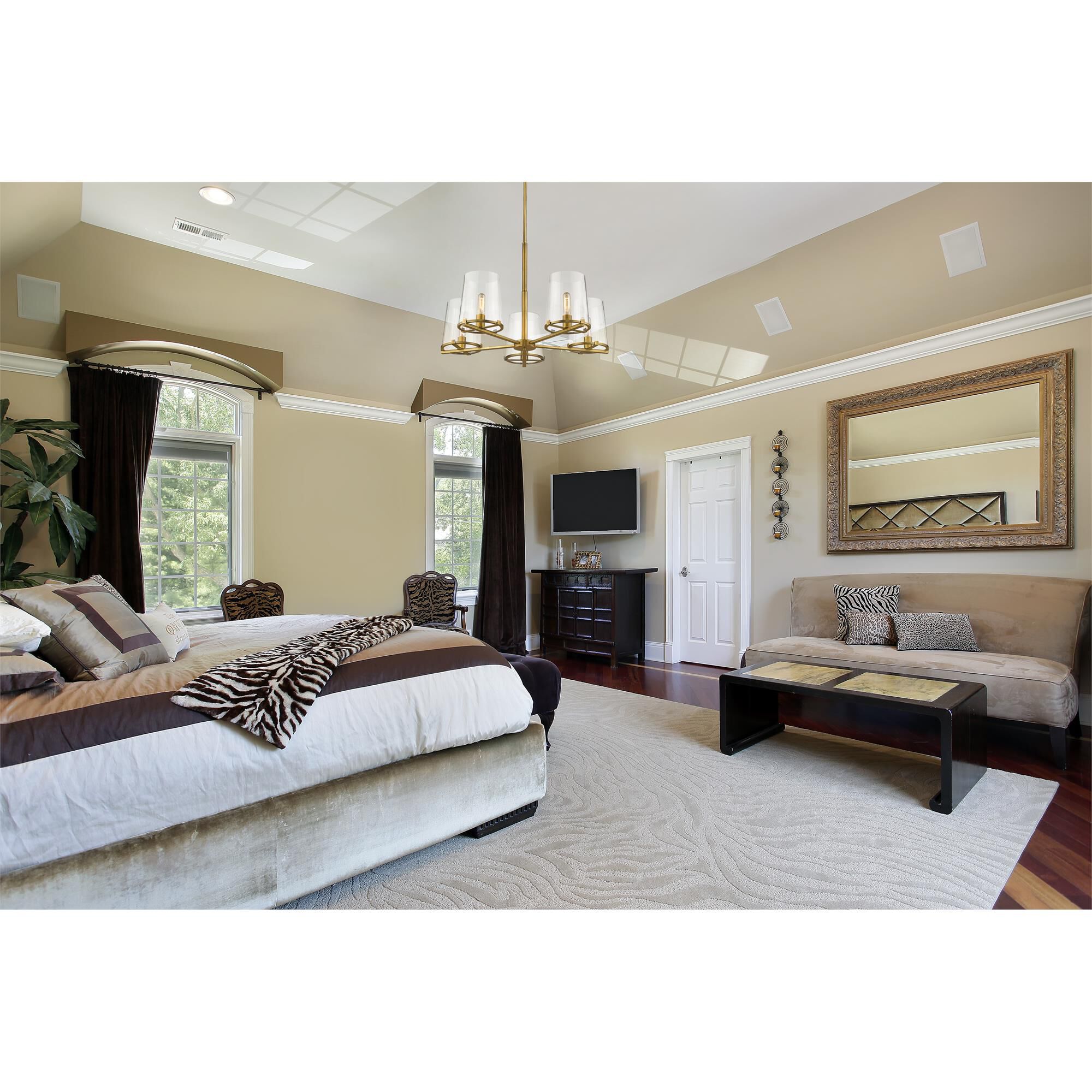 Shown in Rubbed Brass finish and Clear glass and No Shade shade