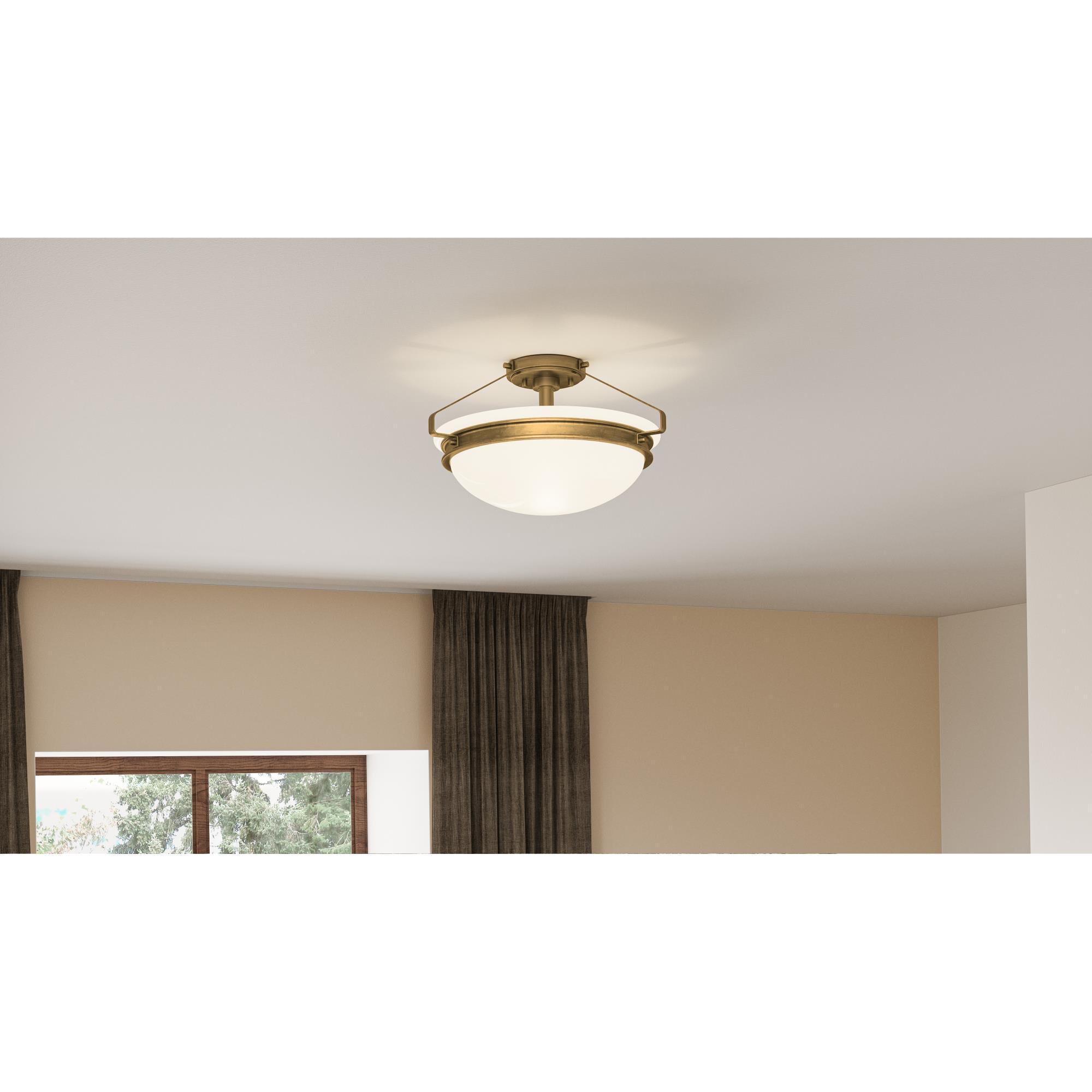 Elderwood 15 Inch 2 Light Semi Flush Mount by Quoizel