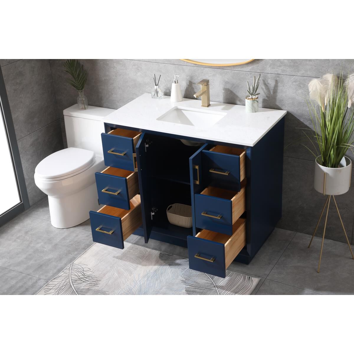 Shown in Blue finish