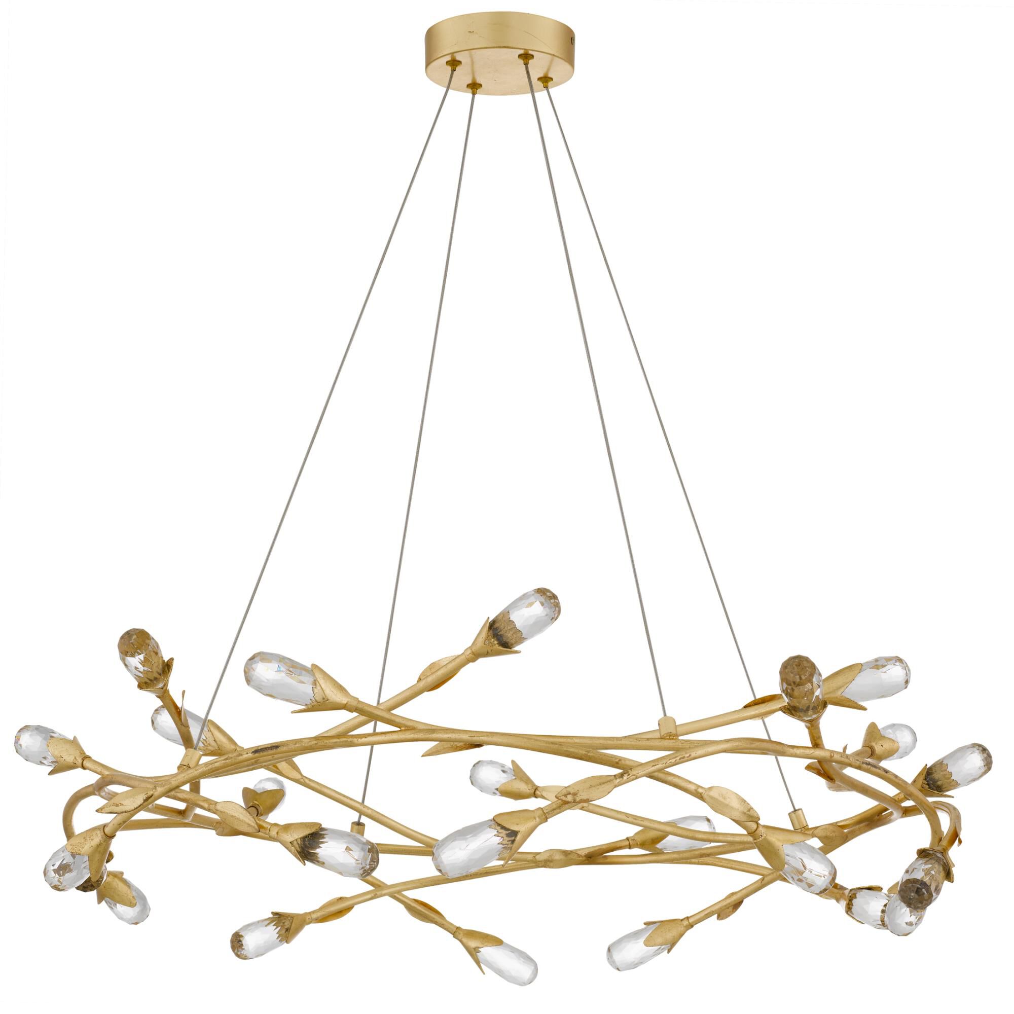 Shown in Gold Leaf finish and Crystal Jewel shade