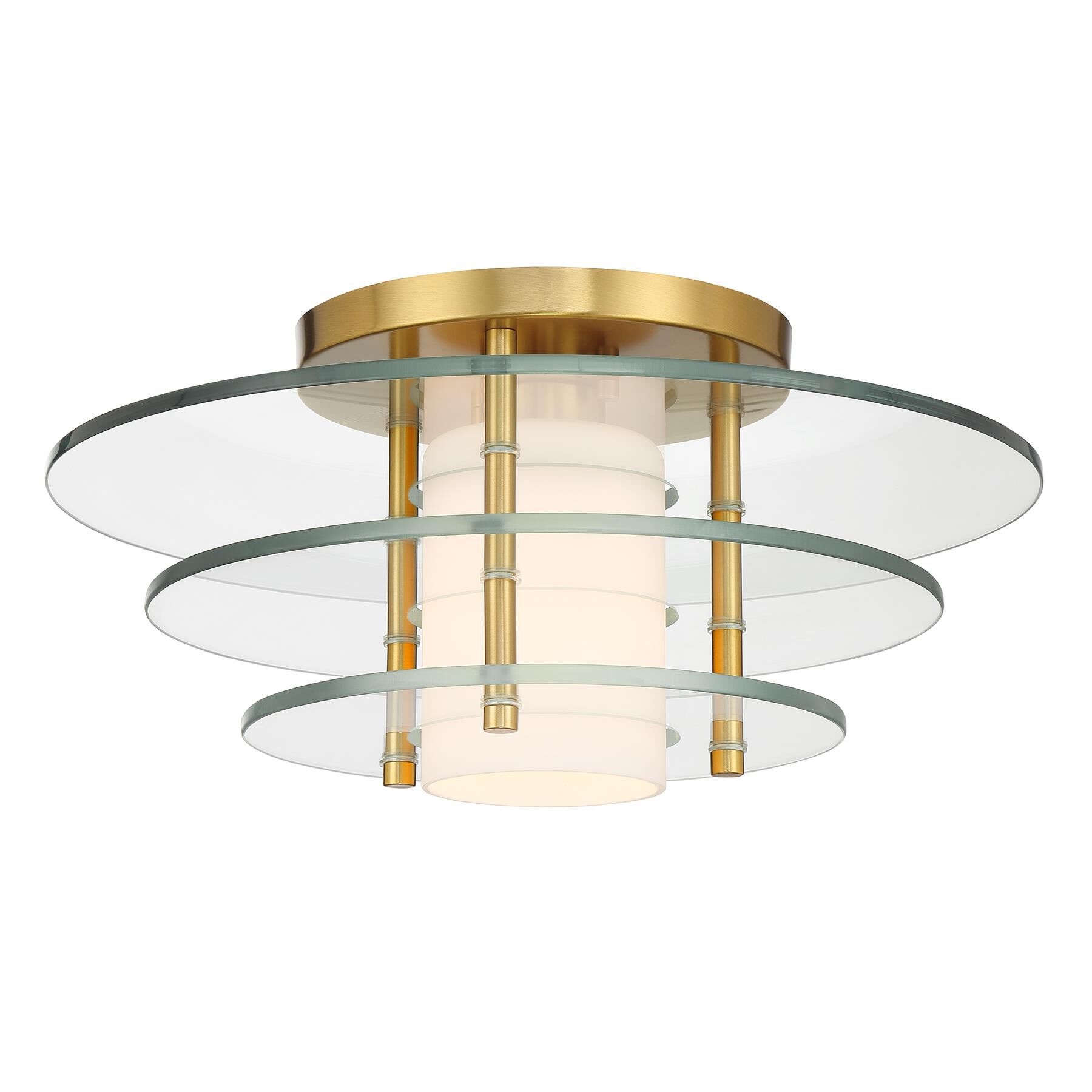 Newell 16 Inch Semi Flush Mount by Savoy House