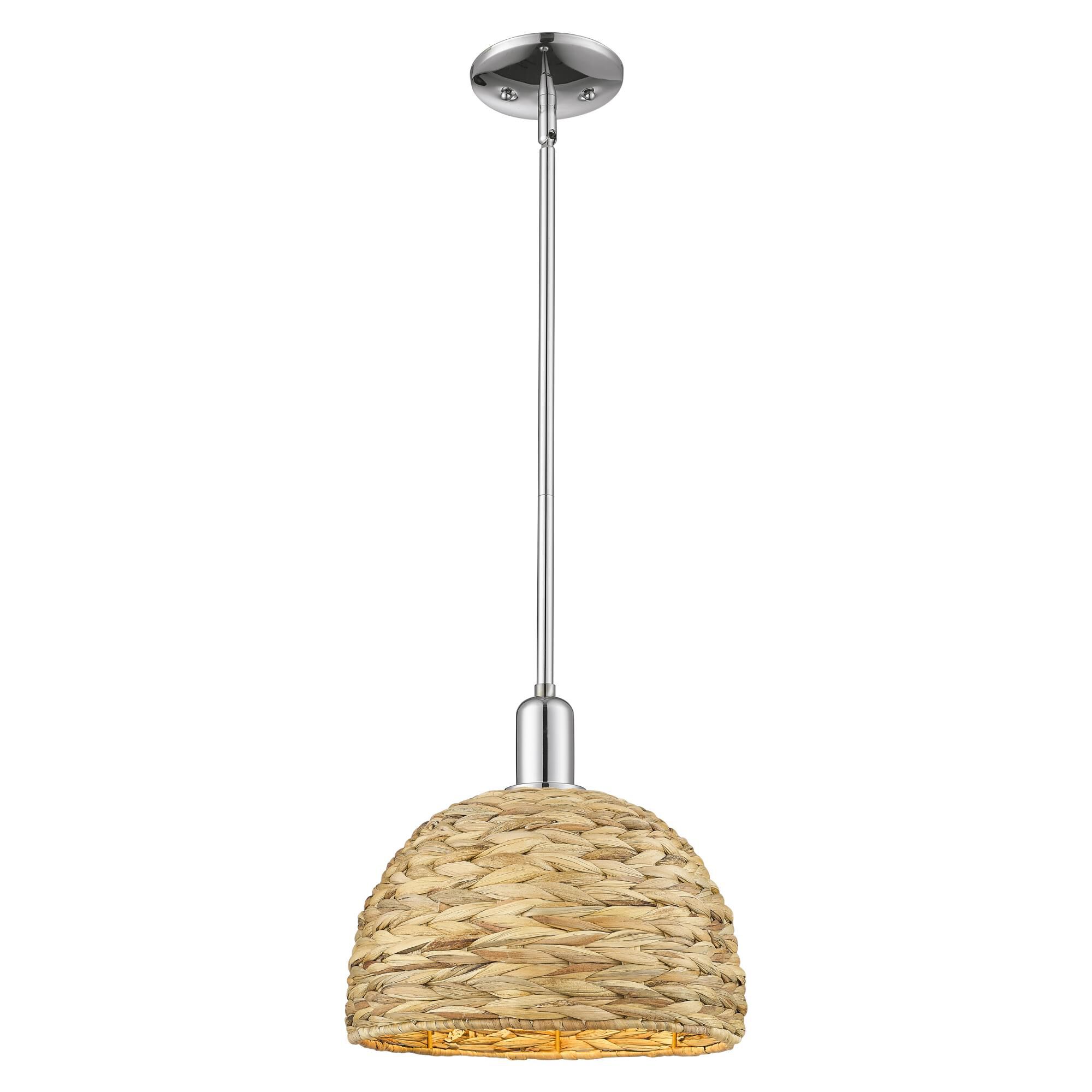 Bruno Marashlian Woven Rattan 12 Inch Mini Pendant by Innovations Lighting