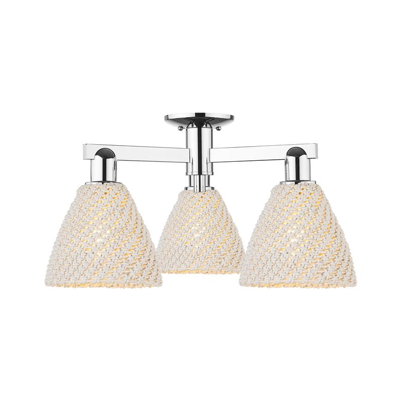 Bruno Marashlian Natural Ballston Dome 25 Inch Semi Flush Mount by Innovations Lighting